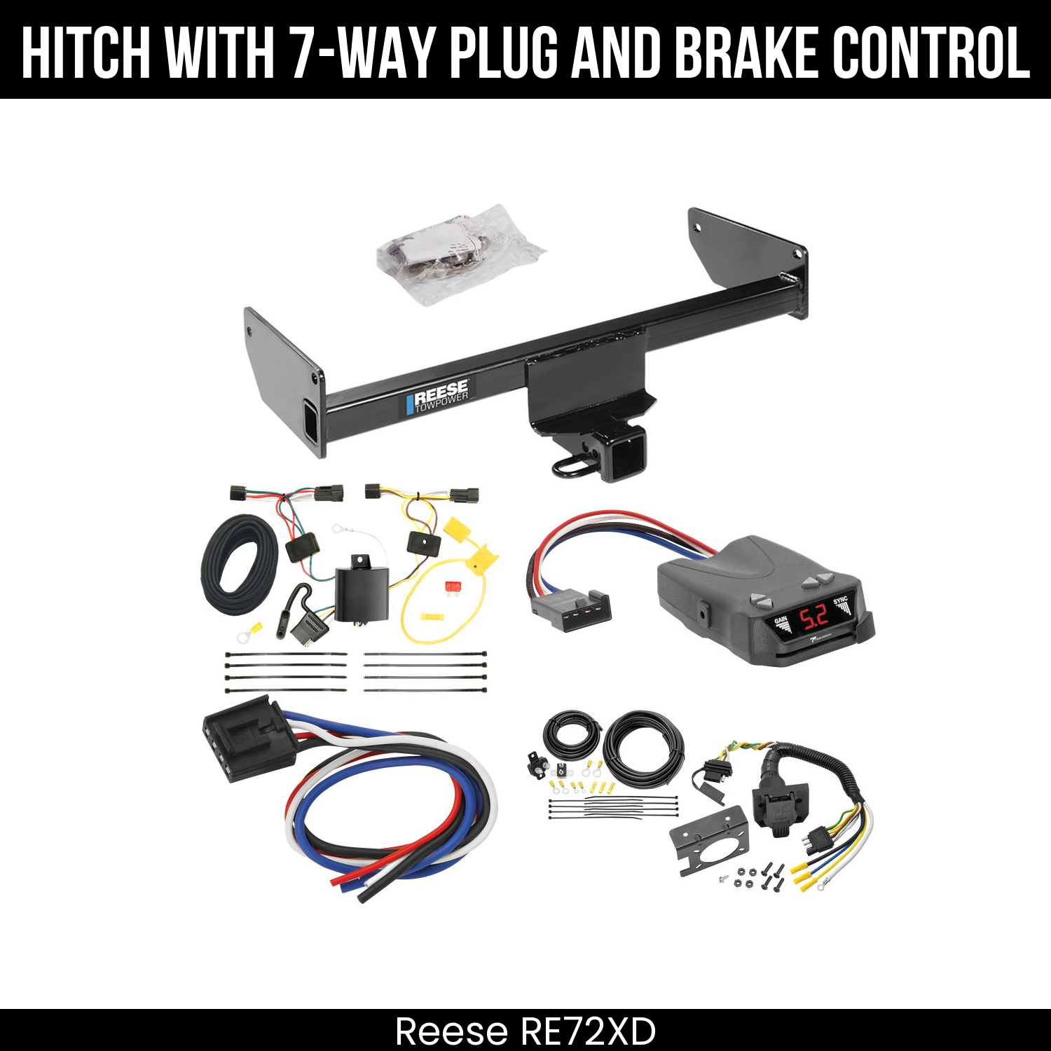Trailer Hitch , 7-Way , Tekonsha Brakeman IV Brake Control