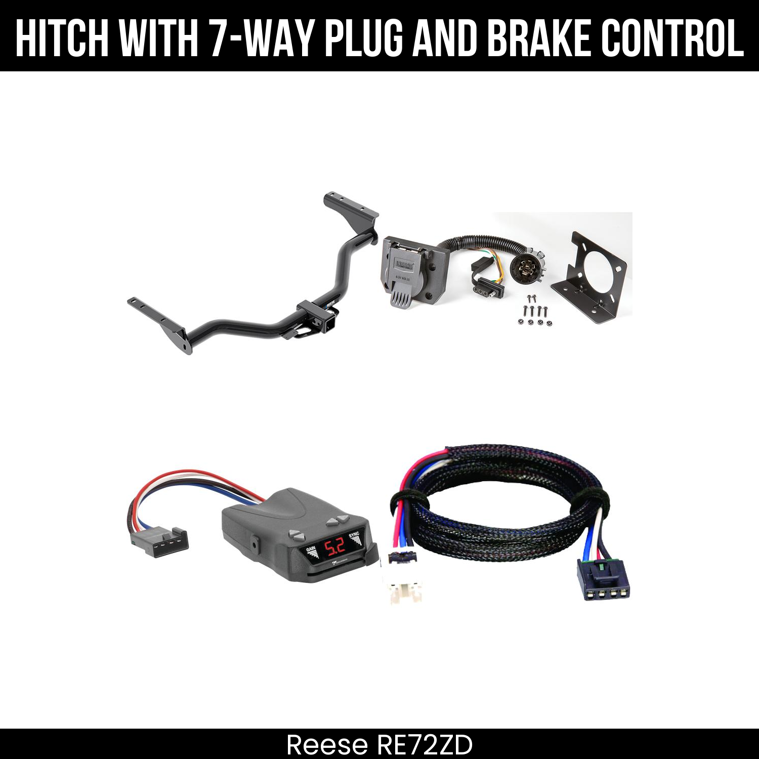 Trailer Hitch , 7-Way , Tekonsha Brakeman IV Brake Control
