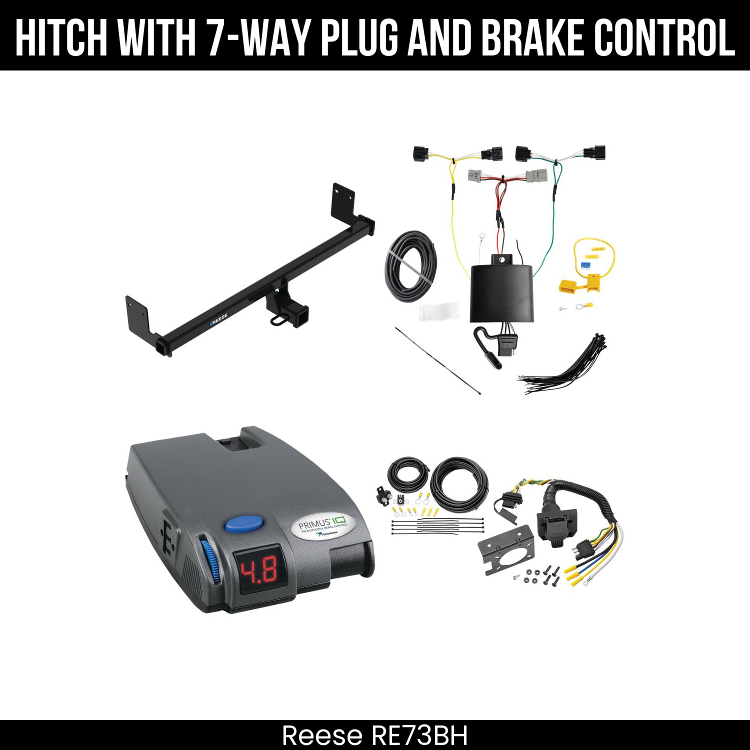 Trailer Hitch , 7-Way , Tekonsha Primus IQ Brake Control