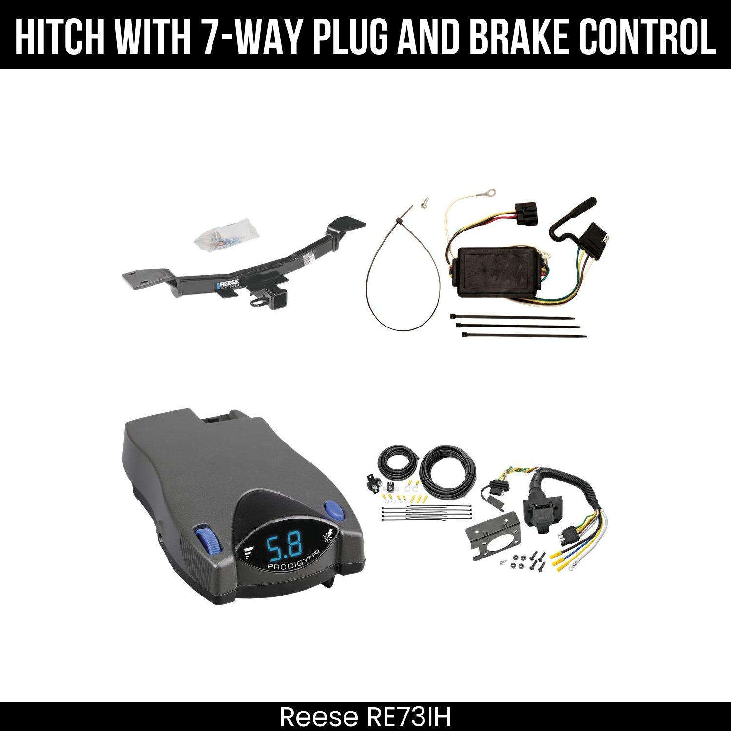 Trailer Hitch , 7-Way , Tekonsha Prodigy P2 Brake Control
