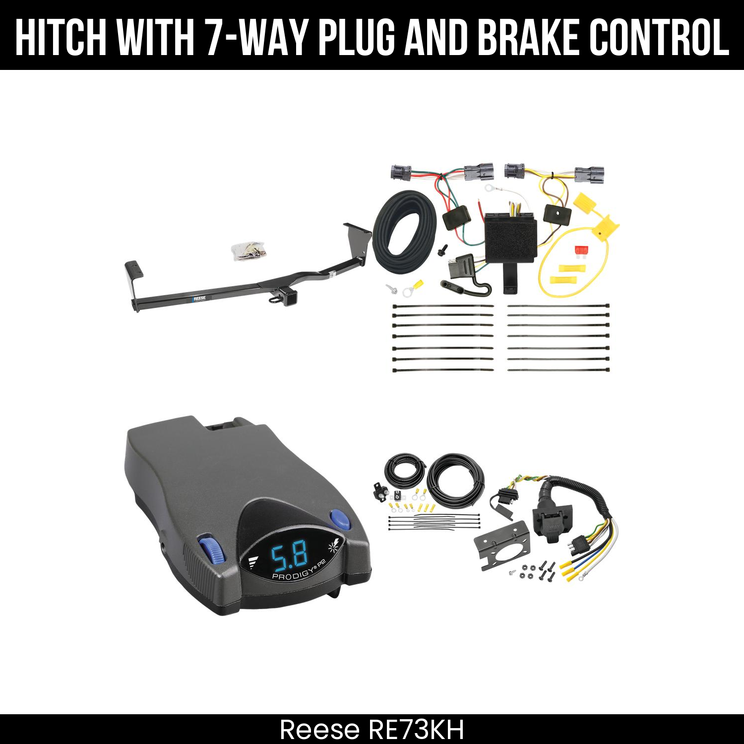 Trailer Hitch , 7-Way , Tekonsha Prodigy P2 Brake Control