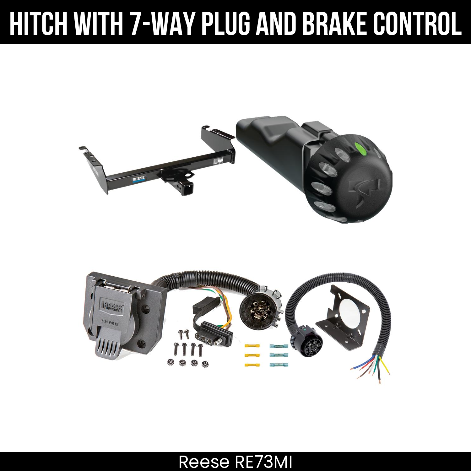 Reese RE73MI Hitch With 7 Way Plug And Brake Control Bundle Featureimg