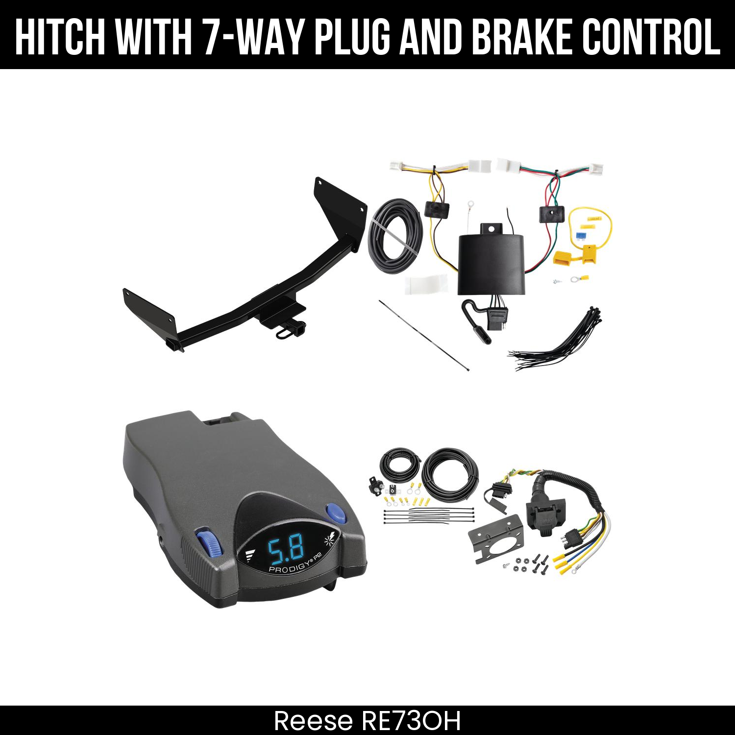 Trailer Hitch , 7-Way , Tekonsha Prodigy P2 Brake Control