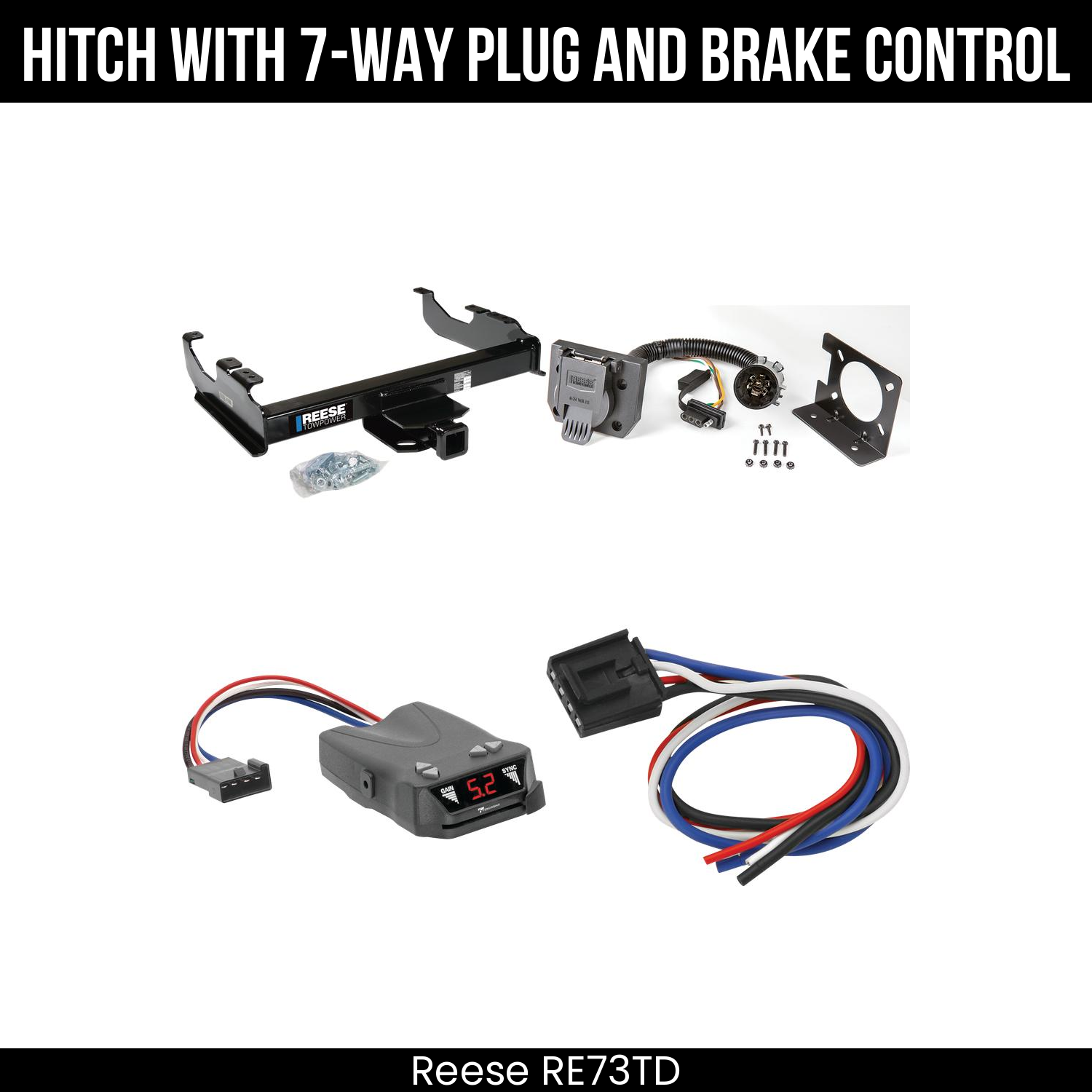 Trailer Hitch , 7-Way , Tekonsha Brakeman IV Brake Control