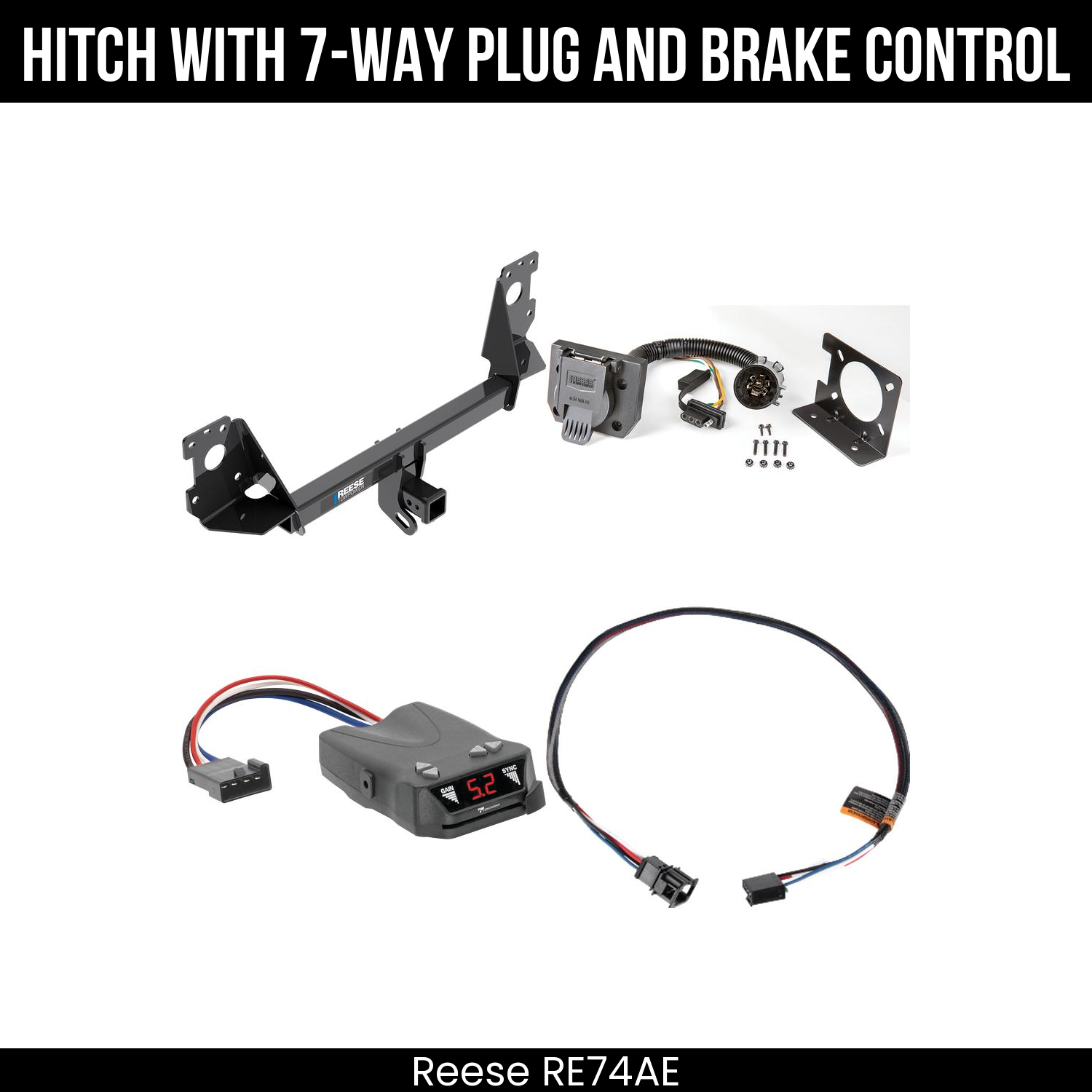 Trailer Hitch , 7-Way , Tekonsha Brakeman IV Brake Control