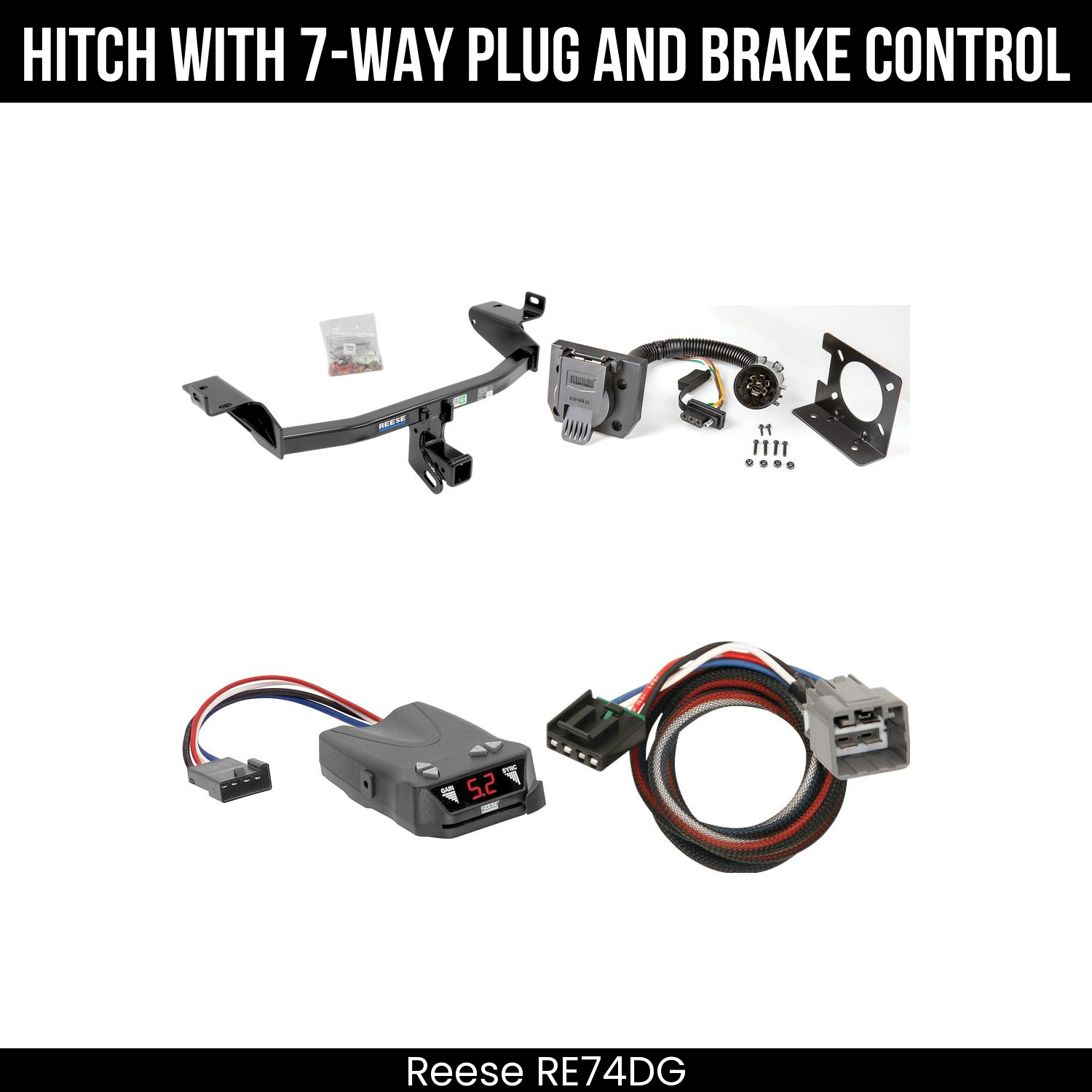 Trailer Hitch , 7-Way , Reese Brakeman IV Brake Control