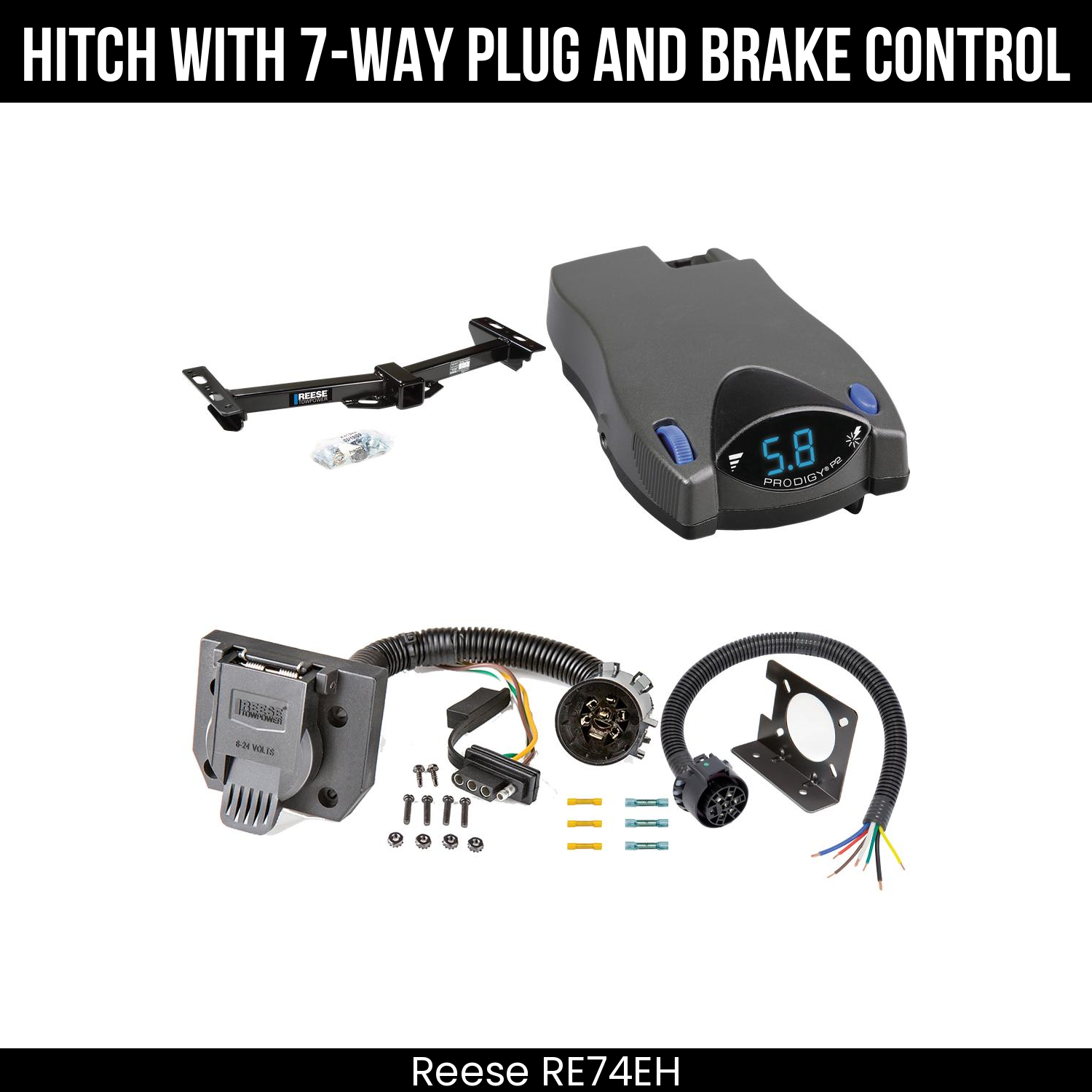 Trailer Hitch , 7-Way , Tekonsha Prodigy P2 Brake Control