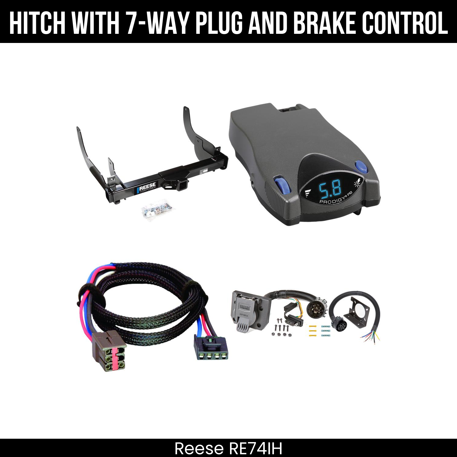 Trailer Hitch , 7-Way , Tekonsha Prodigy P2 Brake Control