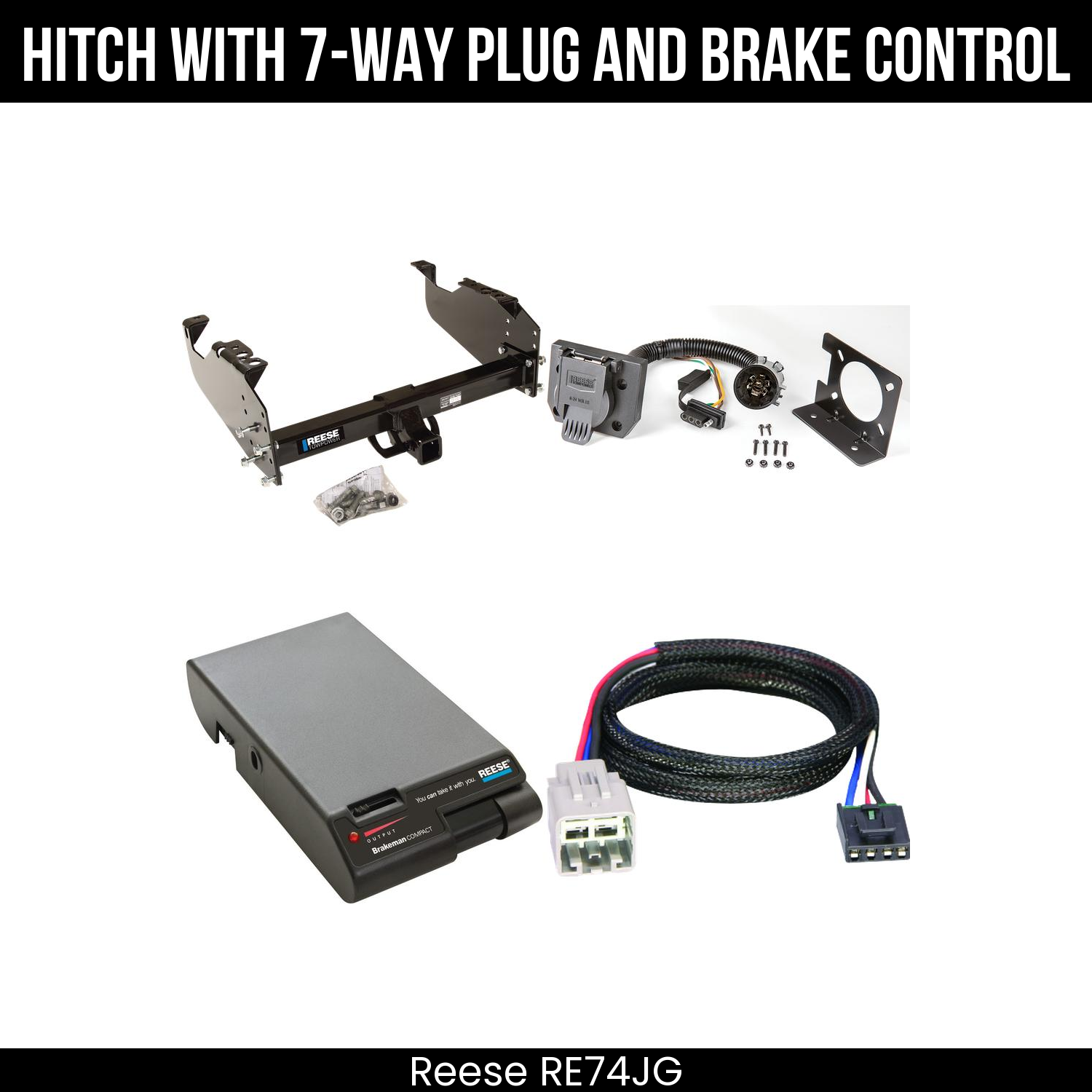 Trailer Hitch , 7-Way , Reese Brakeman Brake Control