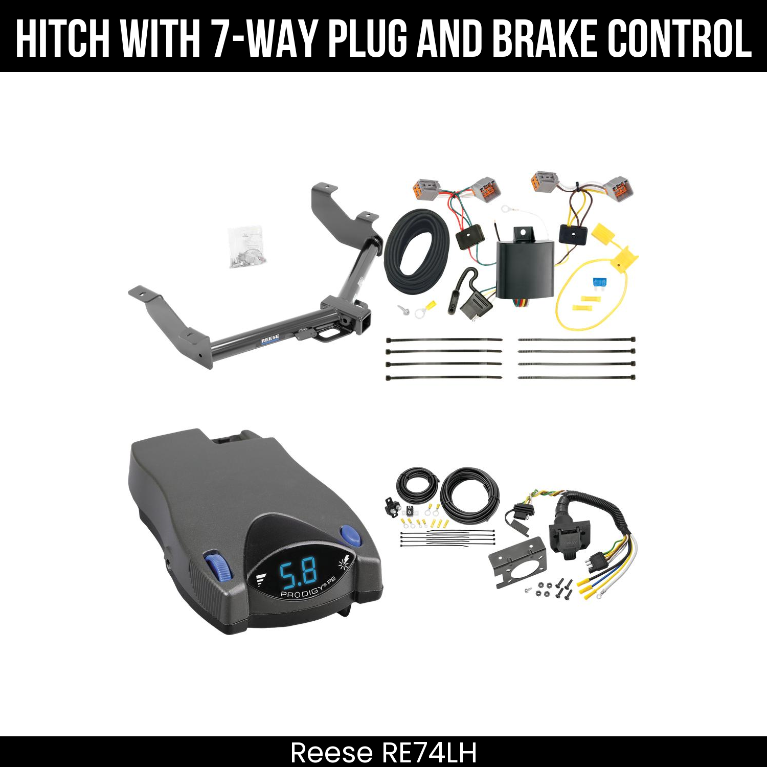 Trailer Hitch , 7-Way , Tekonsha Prodigy P2 Brake Control