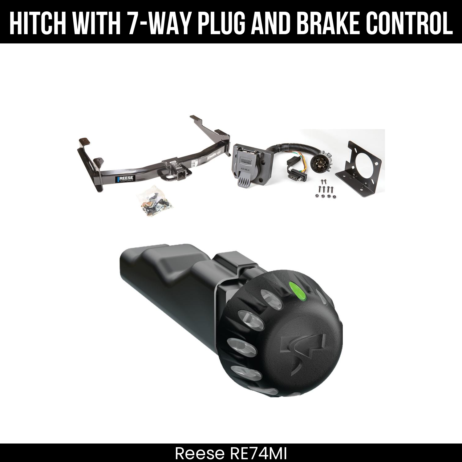 Reese RE74MI Hitch With 7 Way Plug And Brake Control Bundle Featureimg