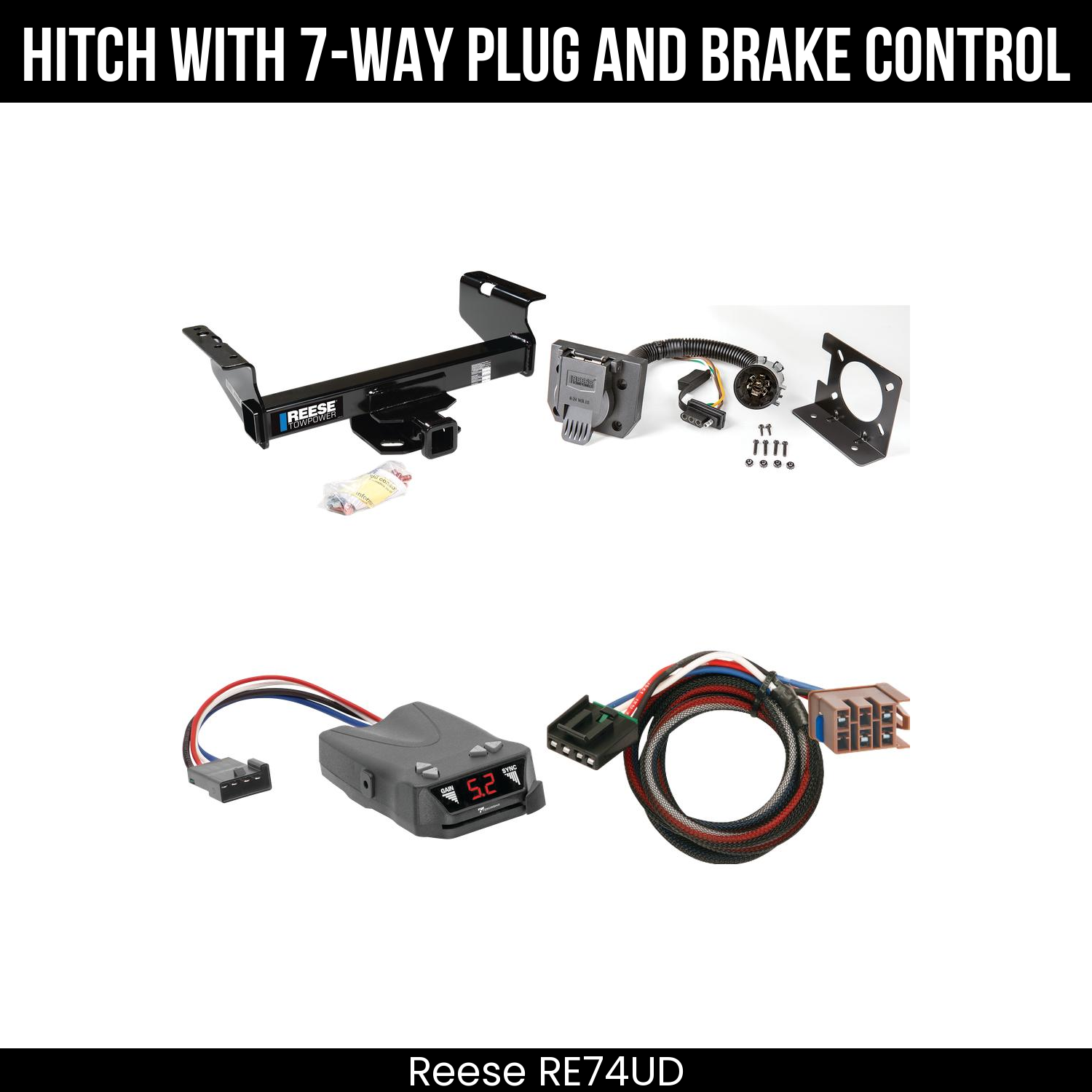 Trailer Hitch , 7-Way , Tekonsha Brakeman IV Brake Control