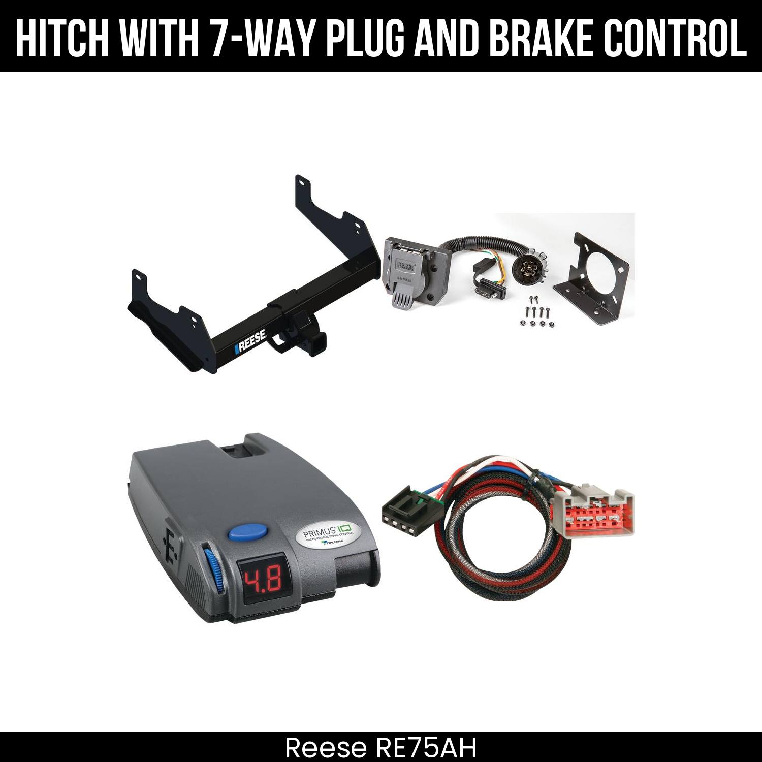 Trailer Hitch , 7-Way , Tekonsha Primus IQ Brake Control