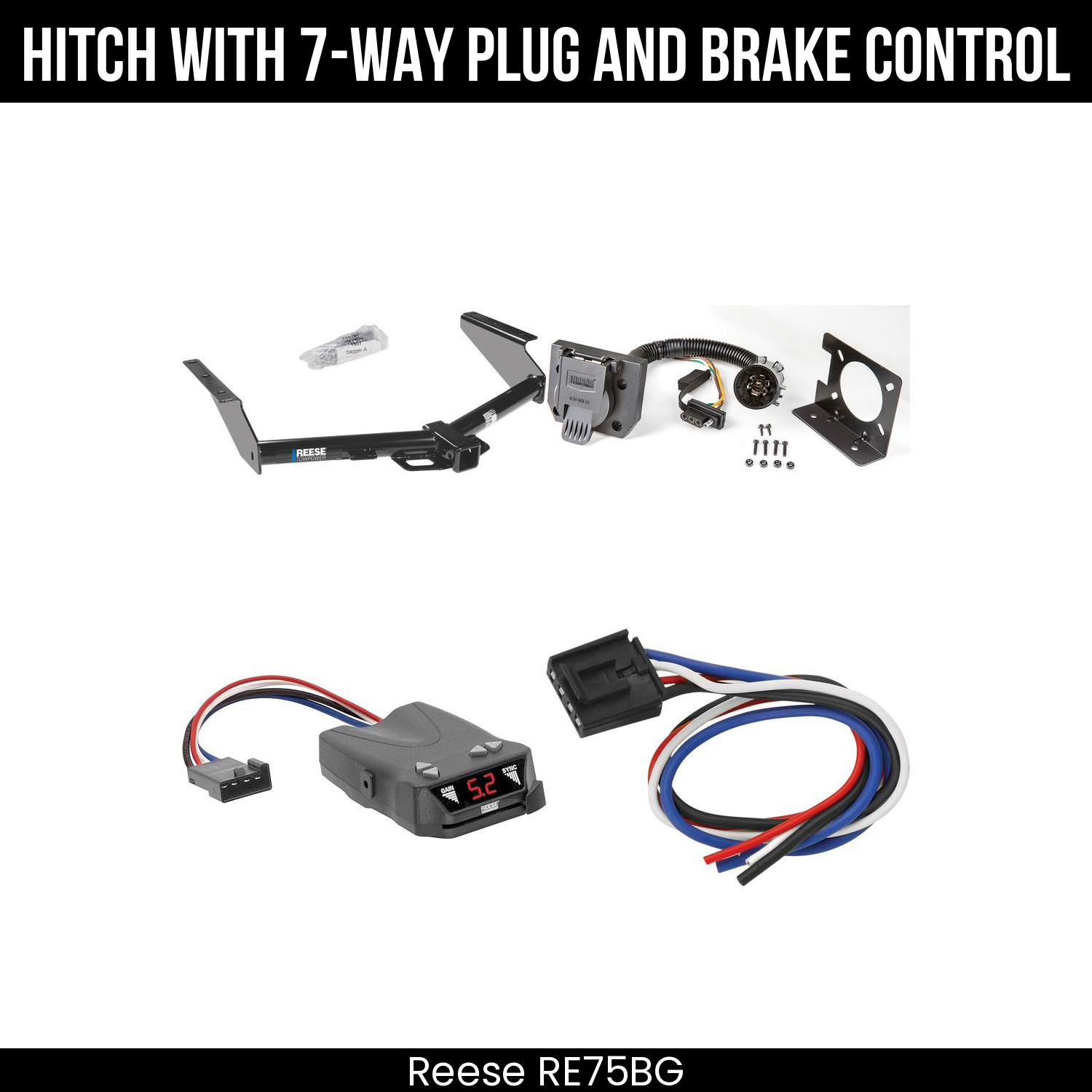 Trailer Hitch , 7-Way , Reese Brakeman IV Brake Control