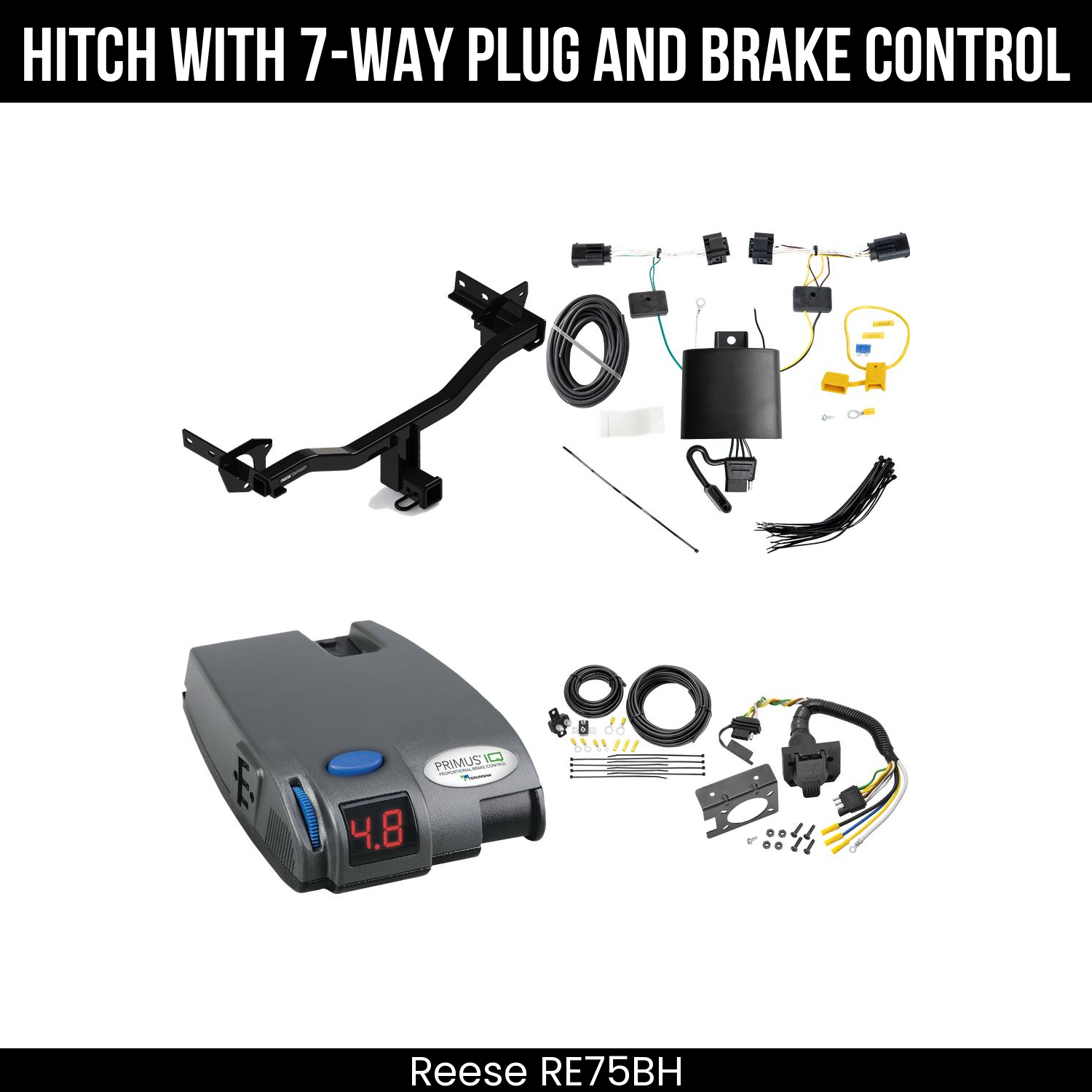 Trailer Hitch , 7-Way , Tekonsha Primus IQ Brake Control