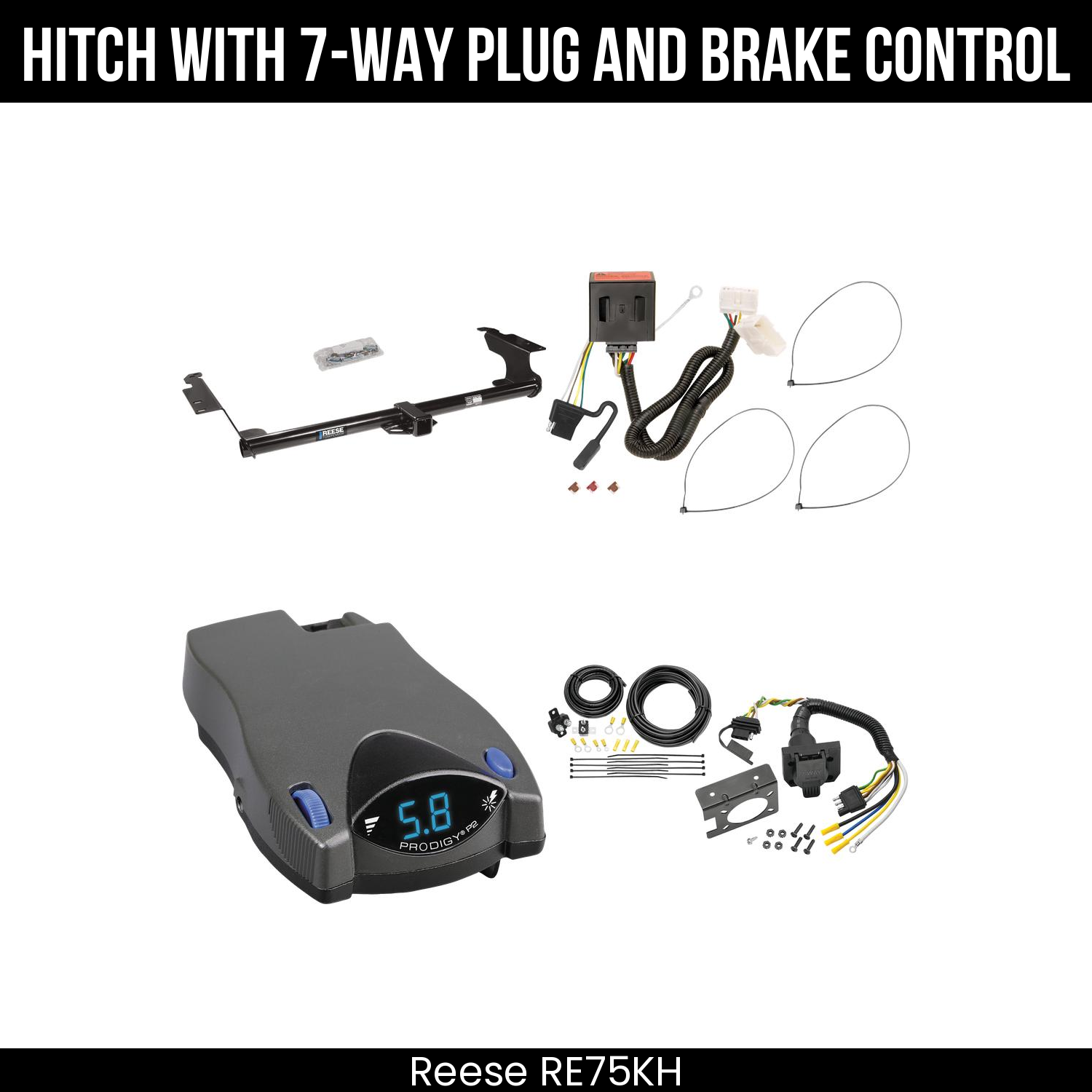Trailer Hitch , 7-Way , Tekonsha Prodigy P2 Brake Control
