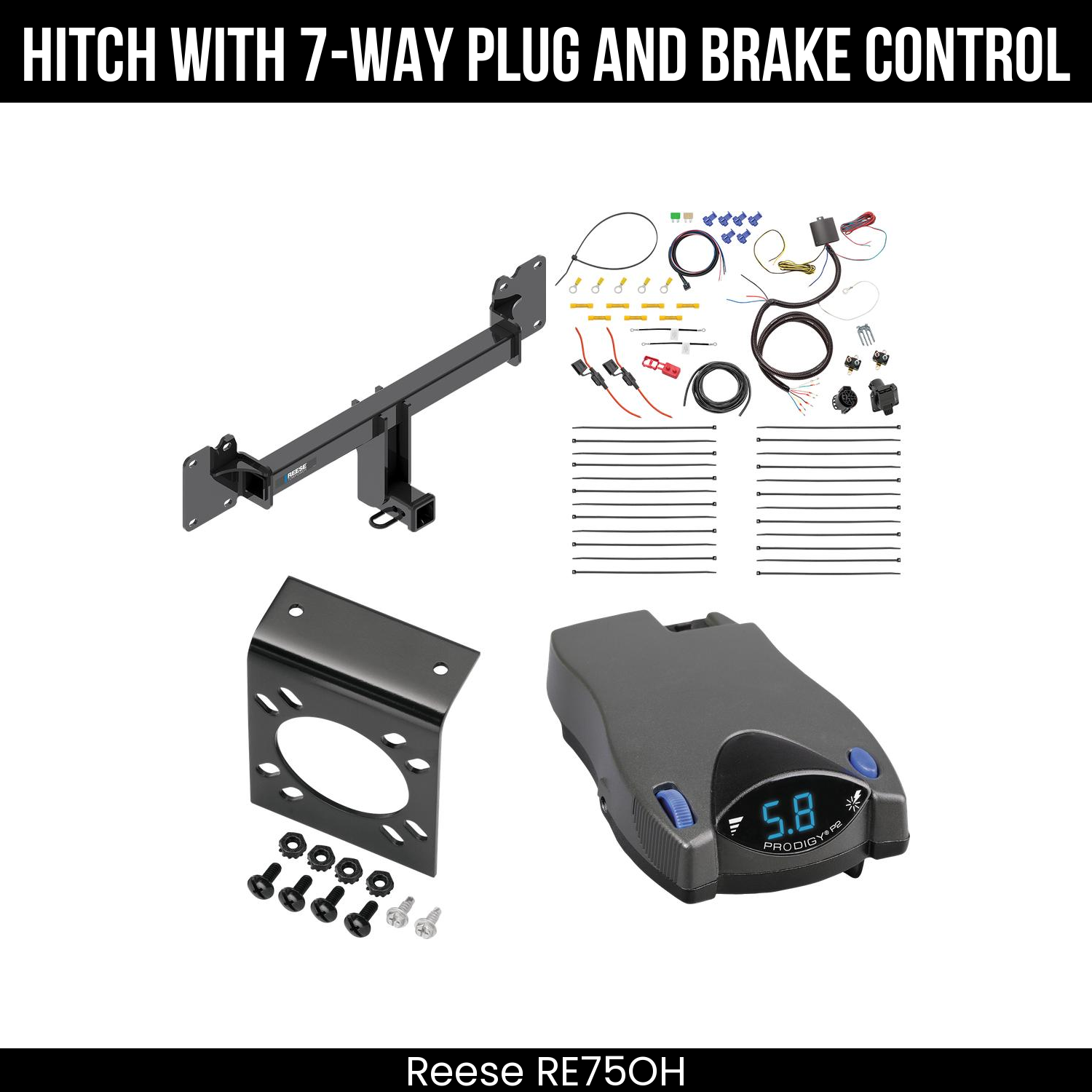 Trailer Hitch , 7-Way , Tekonsha Prodigy P2 Brake Control