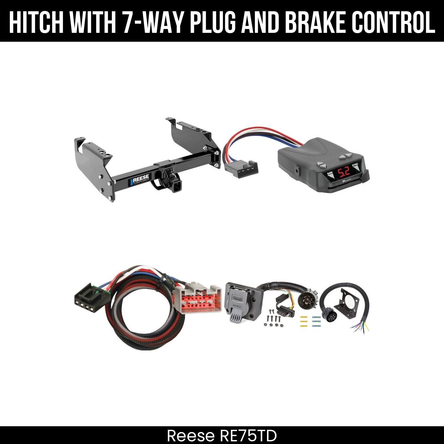 Trailer Hitch , 7-Way , Tekonsha Brakeman IV Brake Control