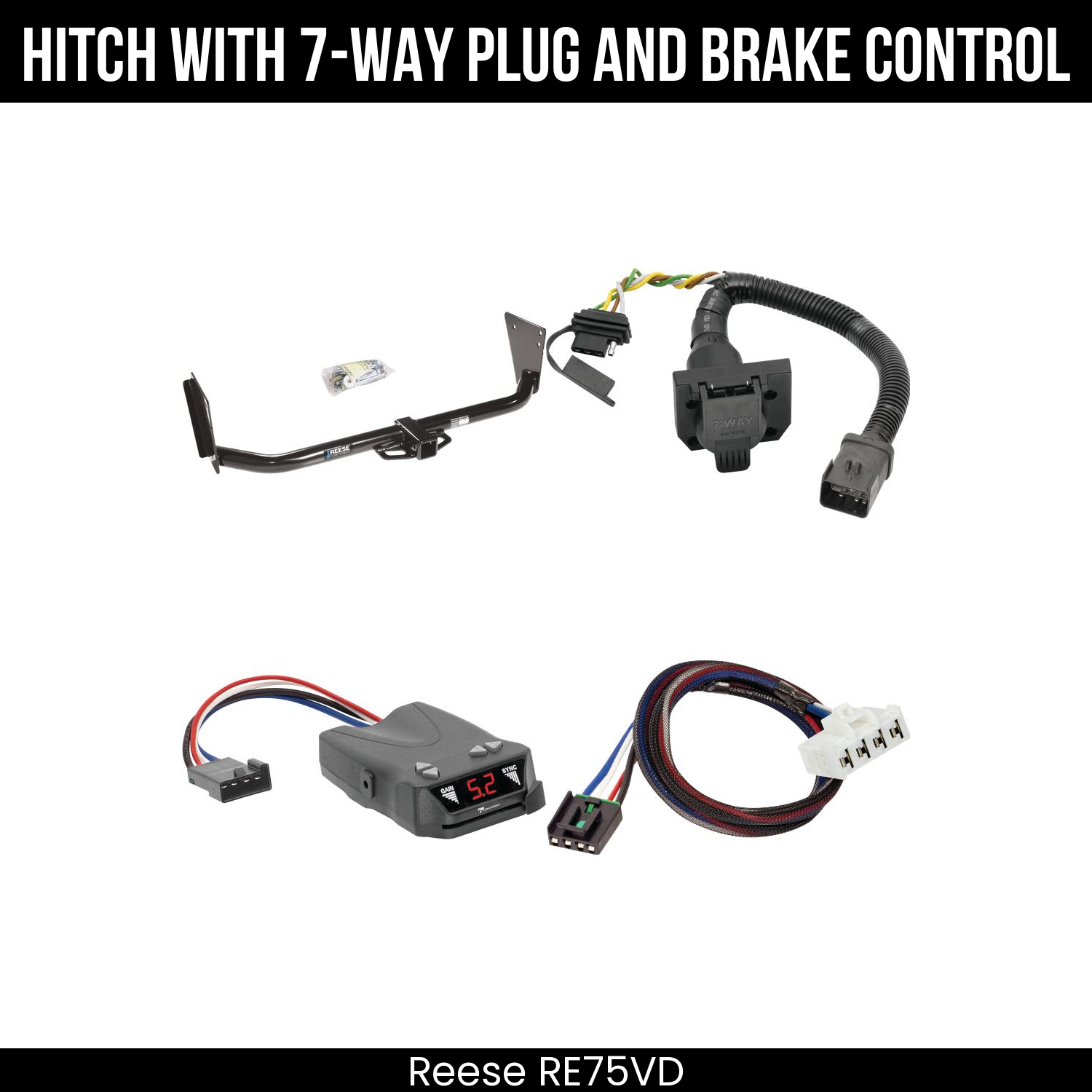 Trailer Hitch , 7-Way , Tekonsha Brakeman IV Brake Control