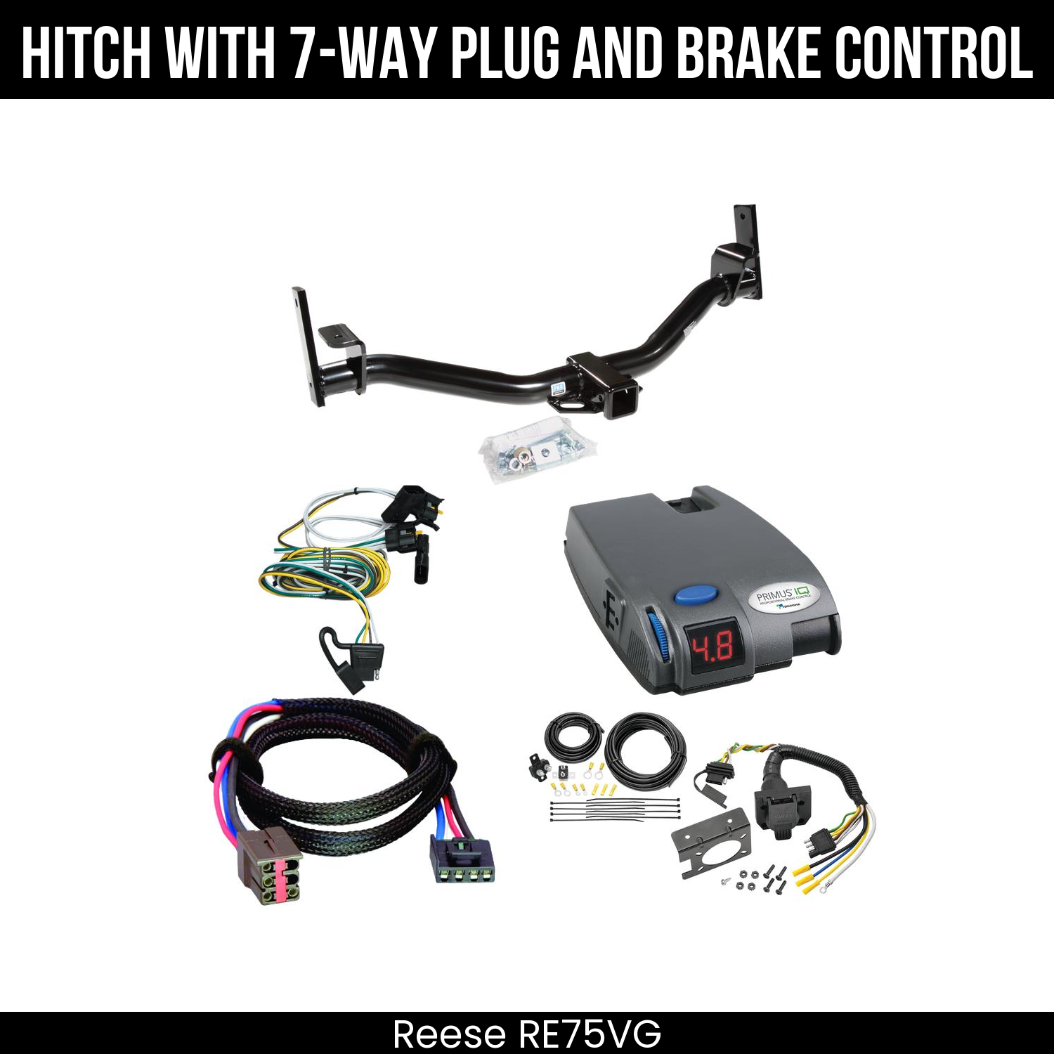 Trailer Hitch , 7-Way , Tekonsha Primus IQ Brake Control
