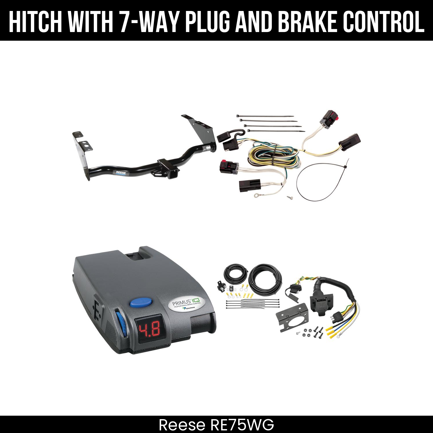 Trailer Hitch , 7-Way , Tekonsha Primus IQ Brake Control