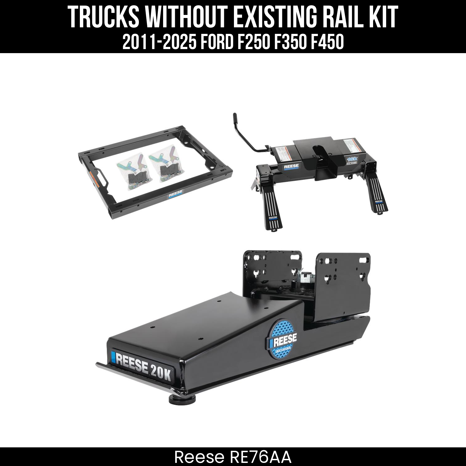 Rail Kit Adapter,Replacement 5th Wheel Head,Replacement 5th Wheel Legs,Sidewinder 5th Wheel Pin Box