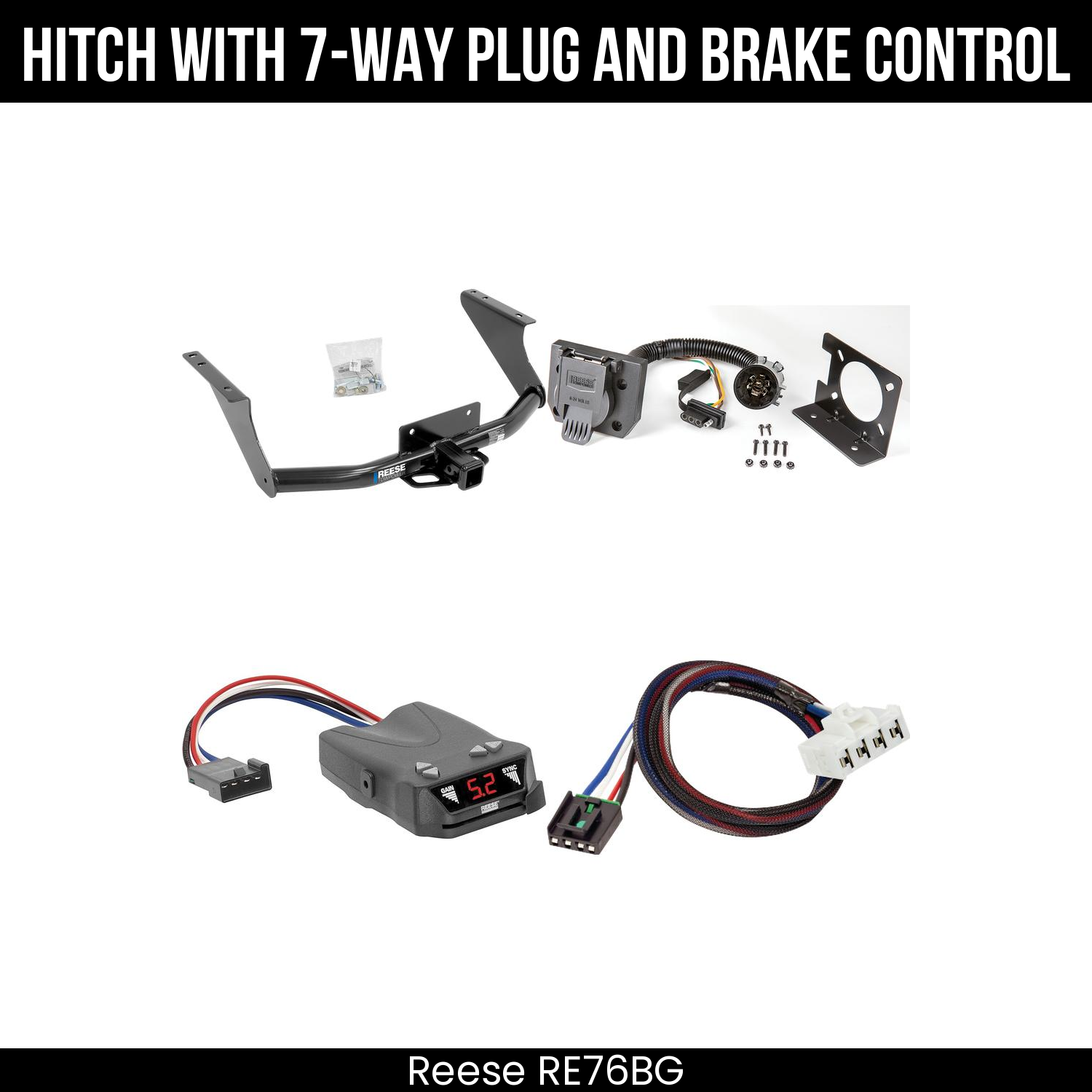 Trailer Hitch , 7-Way , Reese Brakeman IV Brake Control
