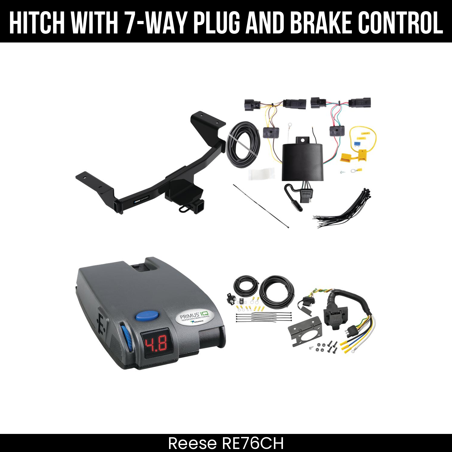 Trailer Hitch , 7-Way , Tekonsha Primus IQ Brake Control