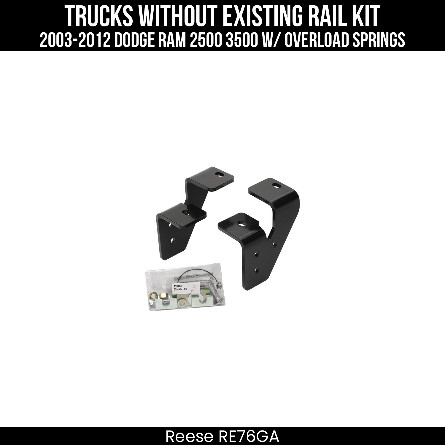 5th Wheel Hitch Bracket Kit