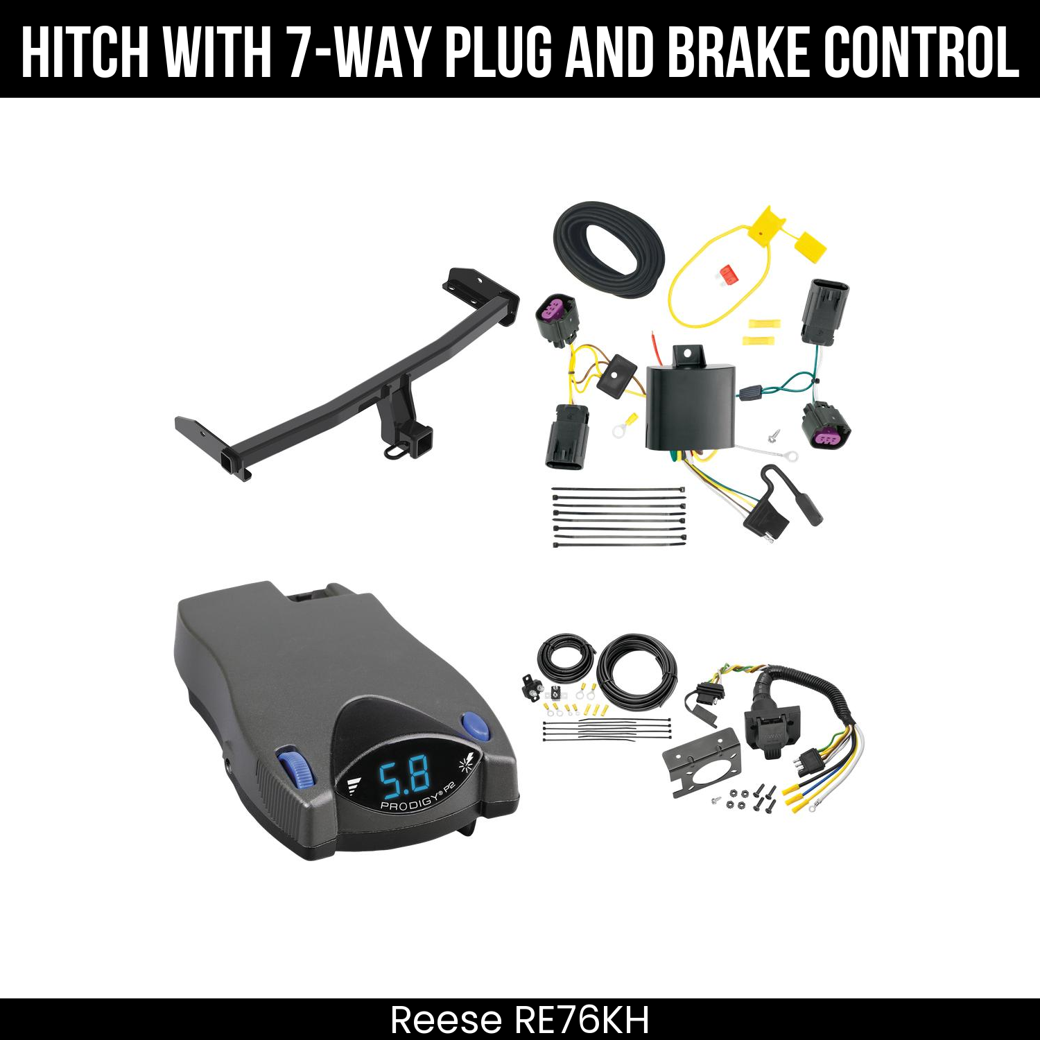 Trailer Hitch , 7-Way , Tekonsha Prodigy P2 Brake Control