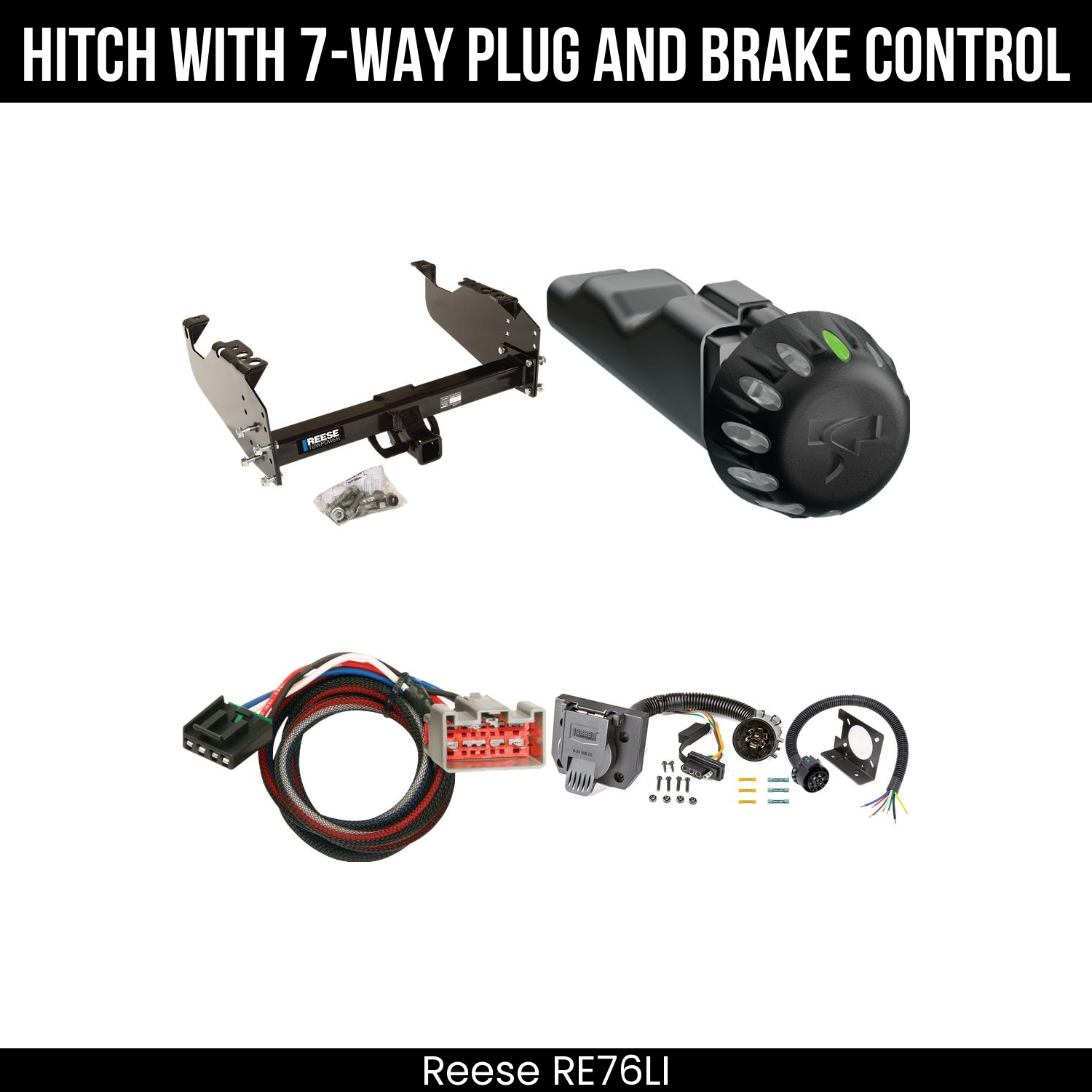 Reese RE76LI Hitch With 7 Way Plug And Brake Control Bundle Featureimg