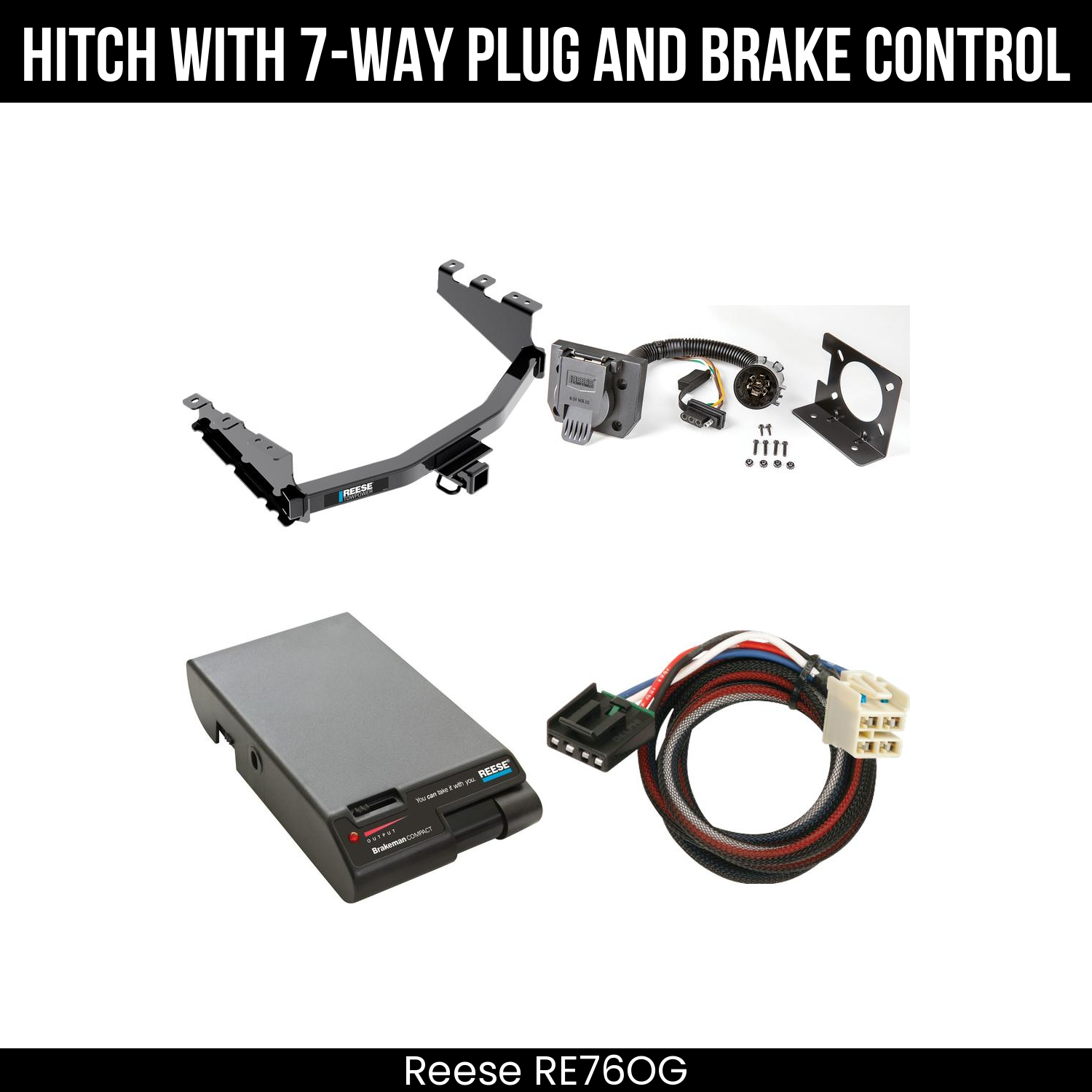 Trailer Hitch , 7-Way , Reese Brakeman Brake Control