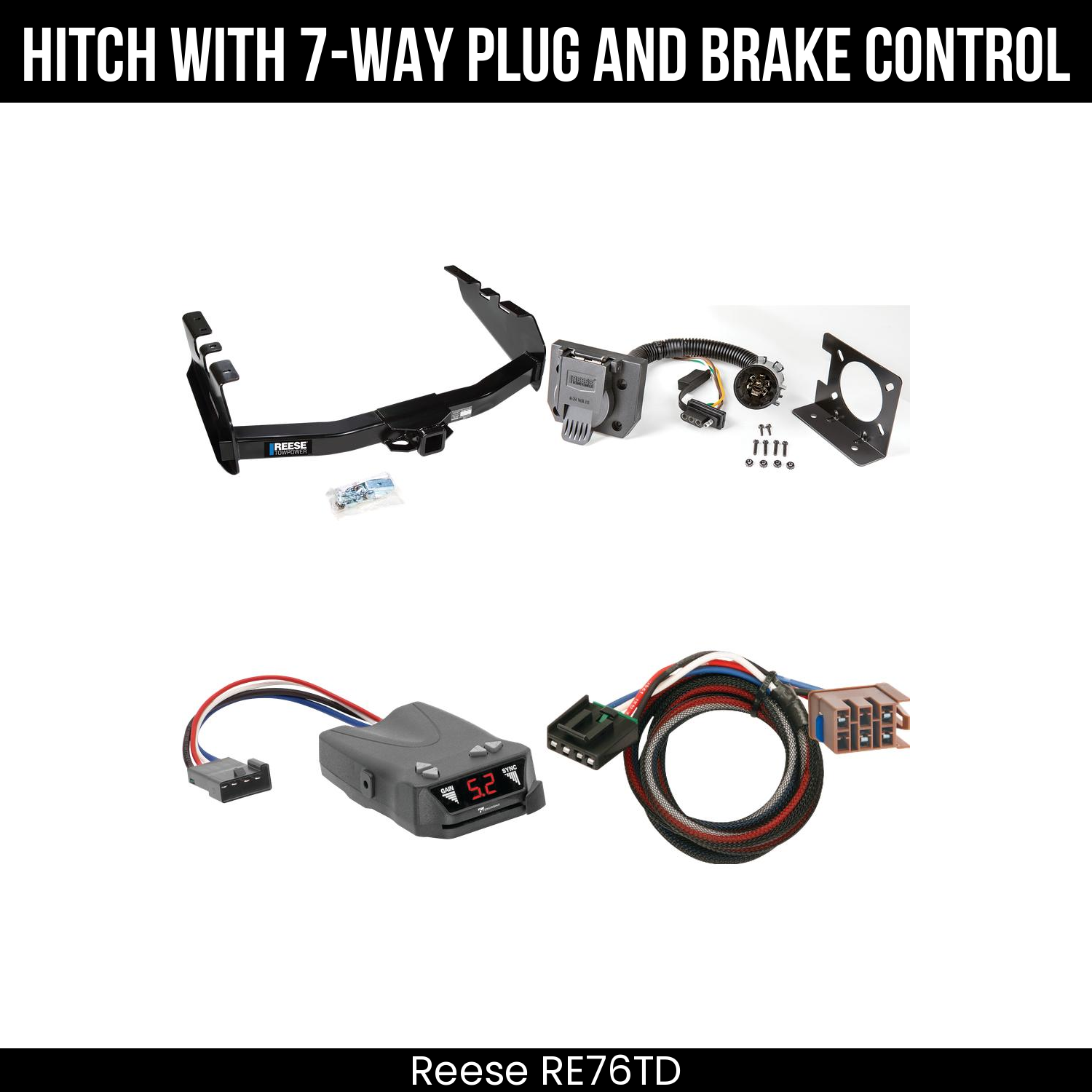 Trailer Hitch , 7-Way , Tekonsha Brakeman IV Brake Control