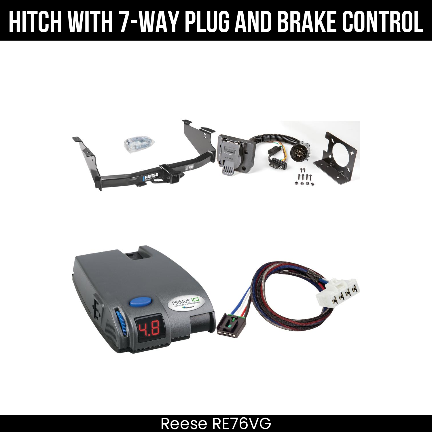 Trailer Hitch , 7-Way , Tekonsha Primus IQ Brake Control