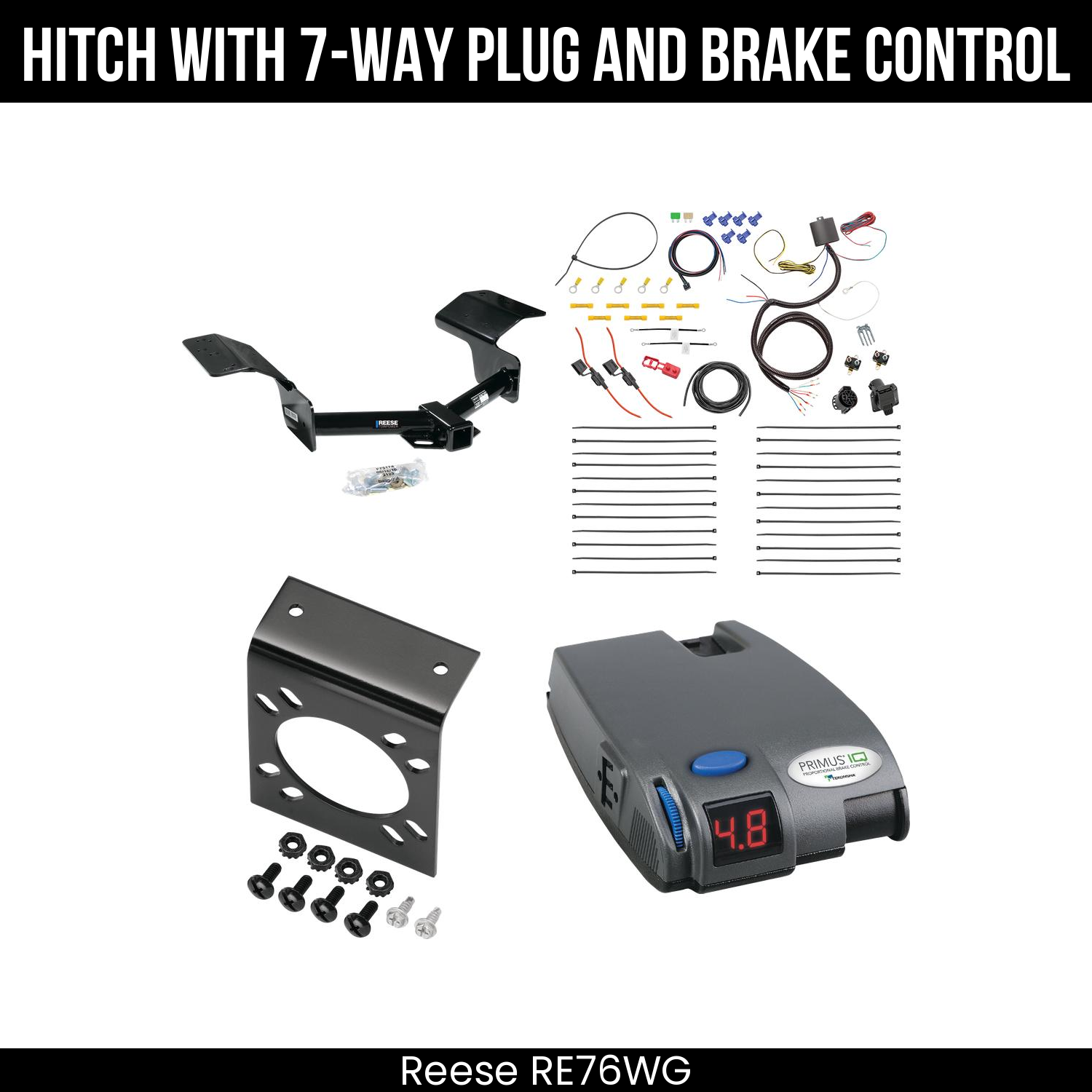 Trailer Hitch , 7-Way , Tekonsha Primus IQ Brake Control