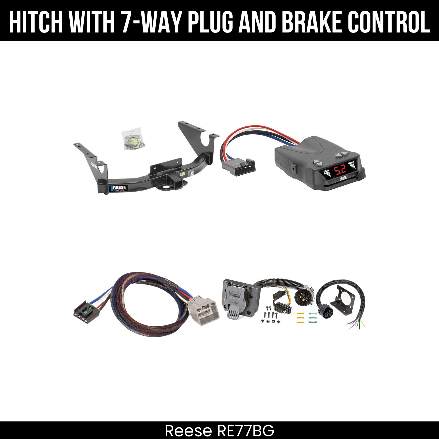 Trailer Hitch , 7-Way , Reese Brakeman IV Brake Control