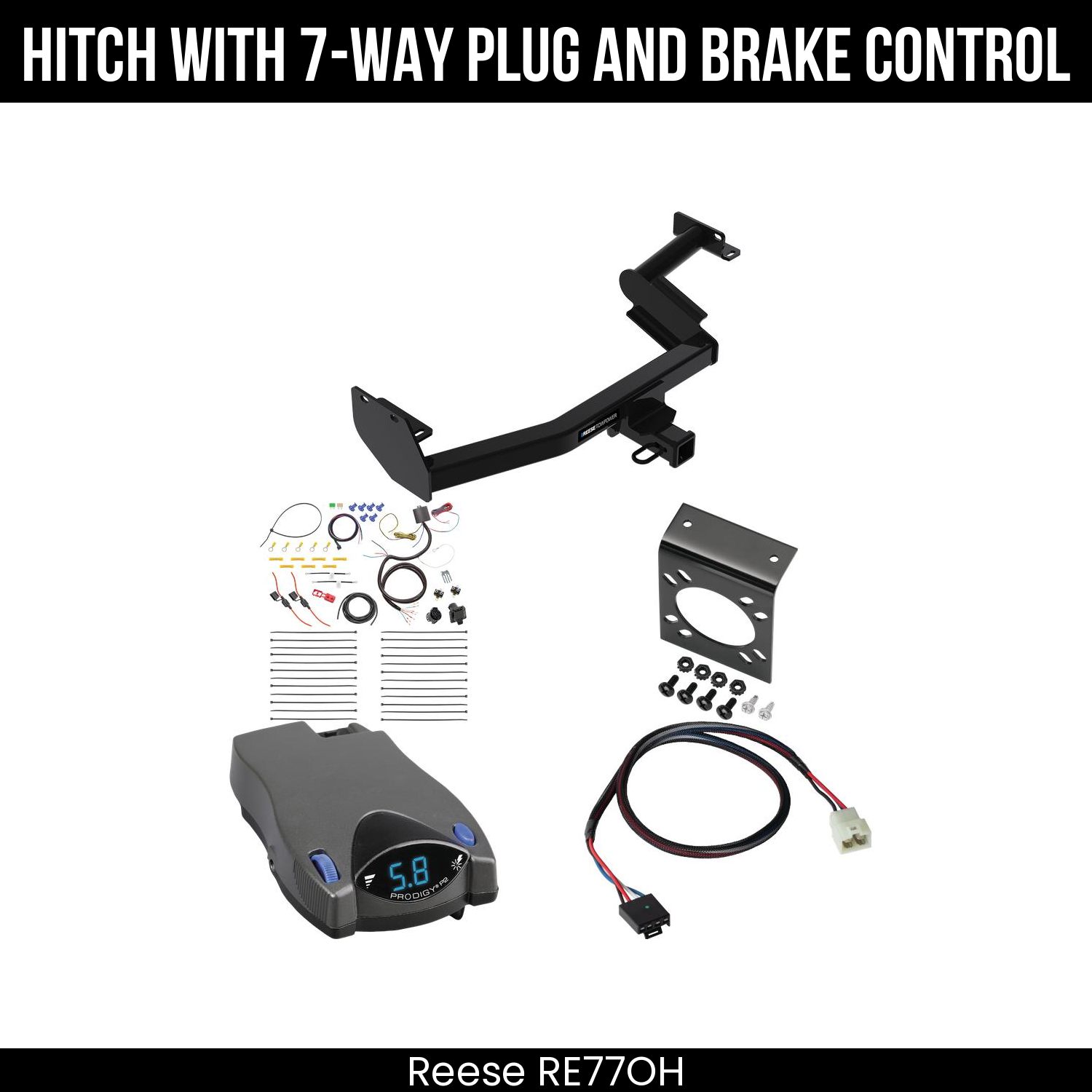 Trailer Hitch , 7-Way , Tekonsha Prodigy P2 Brake Control