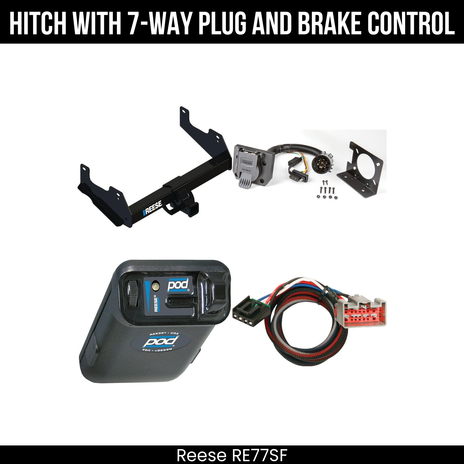 Trailer Hitch , 7-Way , Reese POD Brake Control