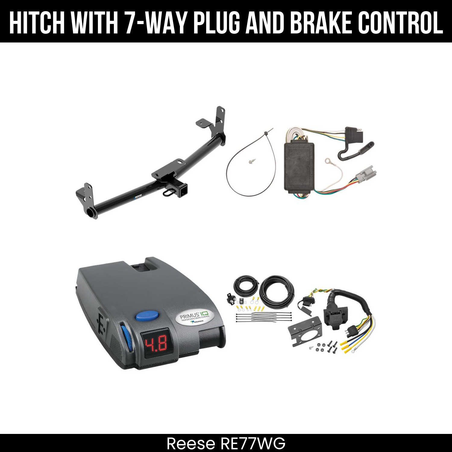 Trailer Hitch , 7-Way , Tekonsha Primus IQ Brake Control