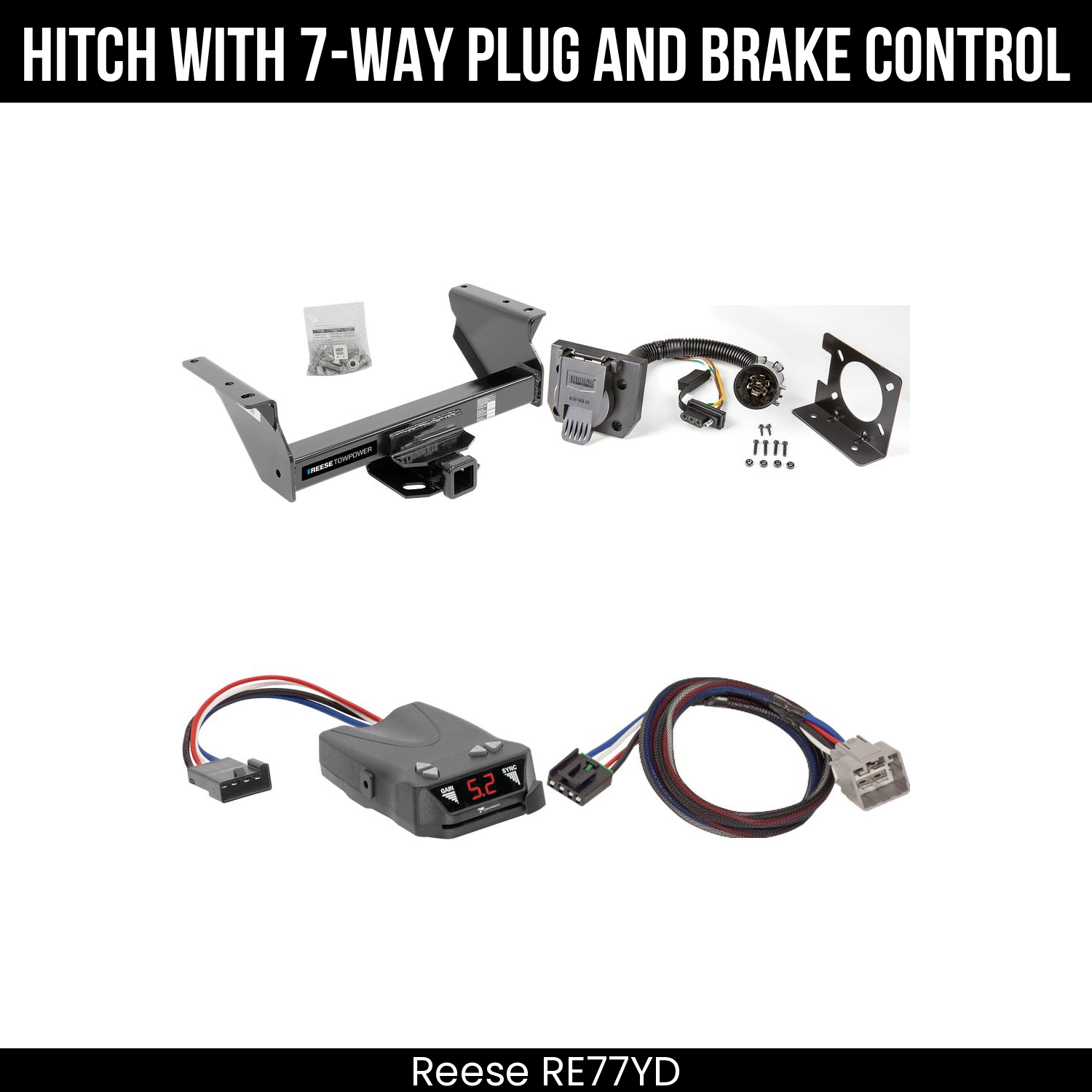 Trailer Hitch , 7-Way , Tekonsha Brakeman IV Brake Control