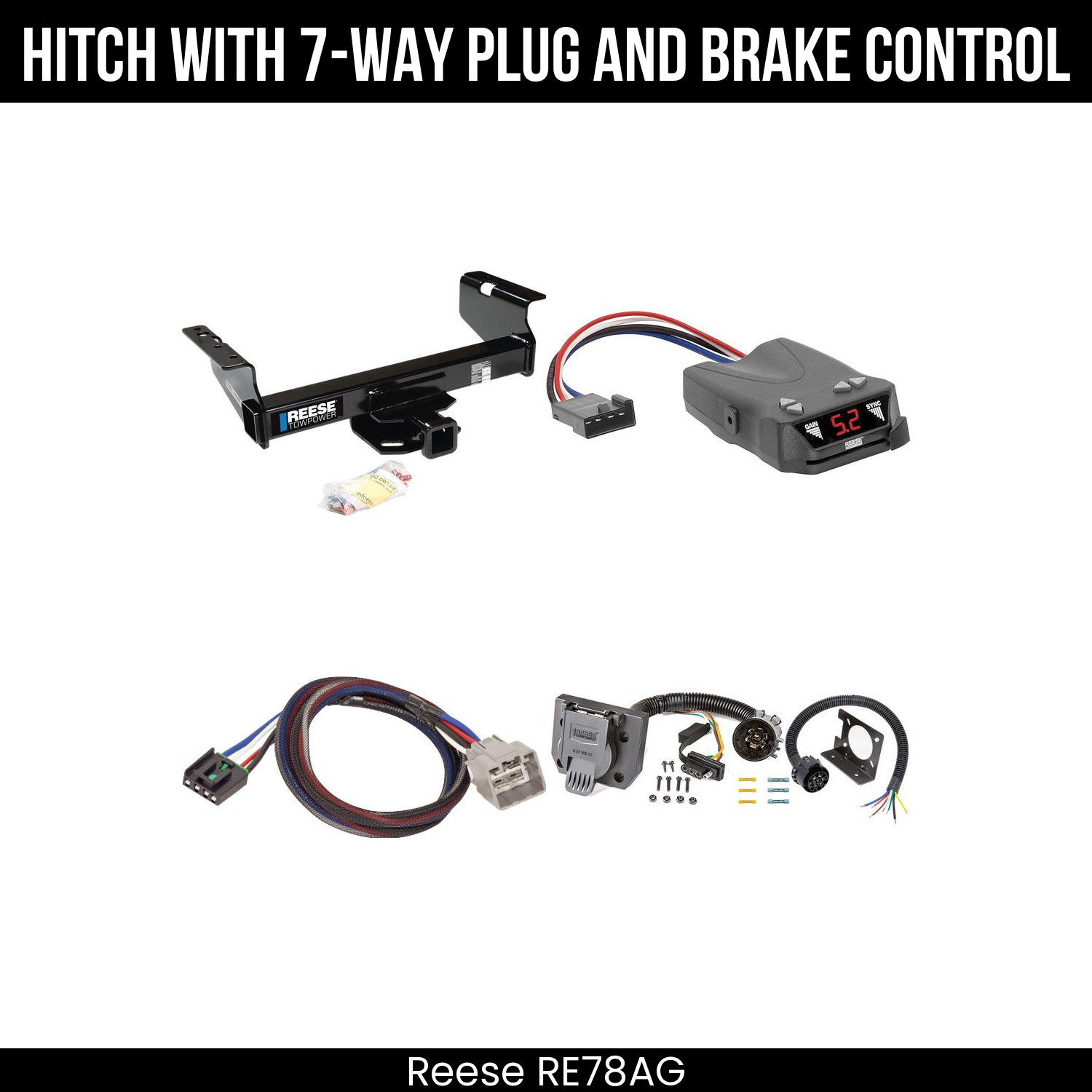 Trailer Hitch , 7-Way , Reese Brakeman IV Brake Control