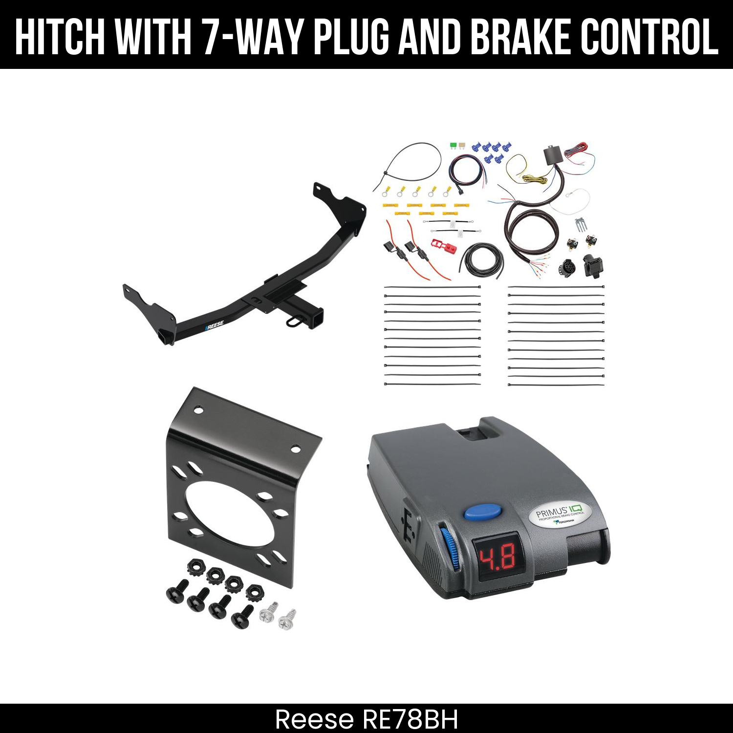 Trailer Hitch , 7-Way , Tekonsha Primus IQ Brake Control