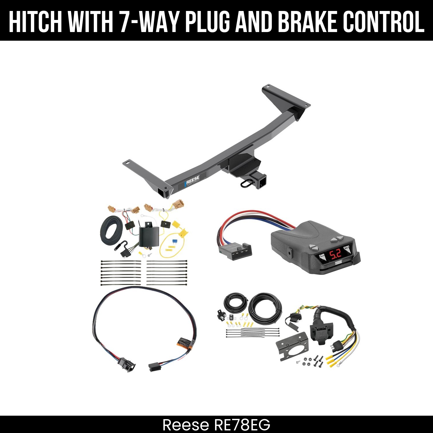 Trailer Hitch , 7-Way , Reese Brakeman IV Brake Control