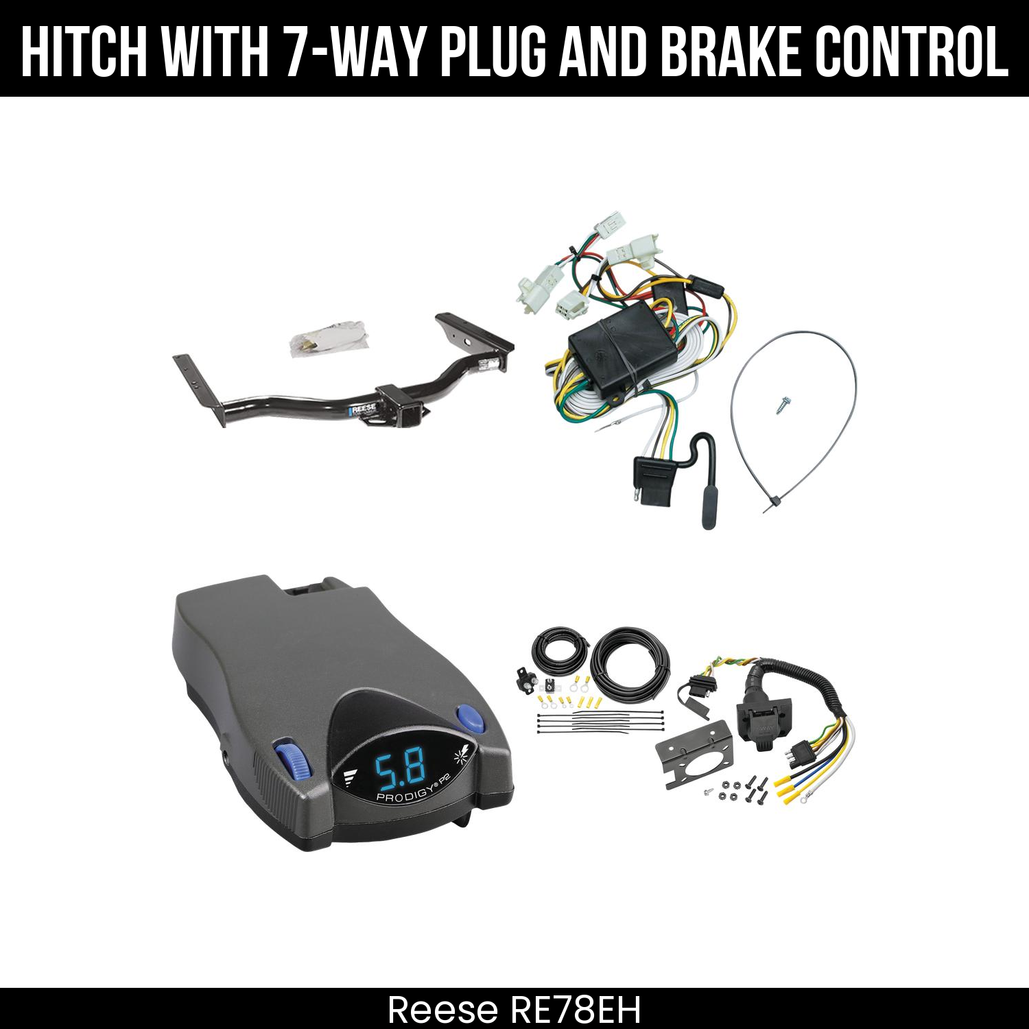 Trailer Hitch , 7-Way , Tekonsha Prodigy P2 Brake Control