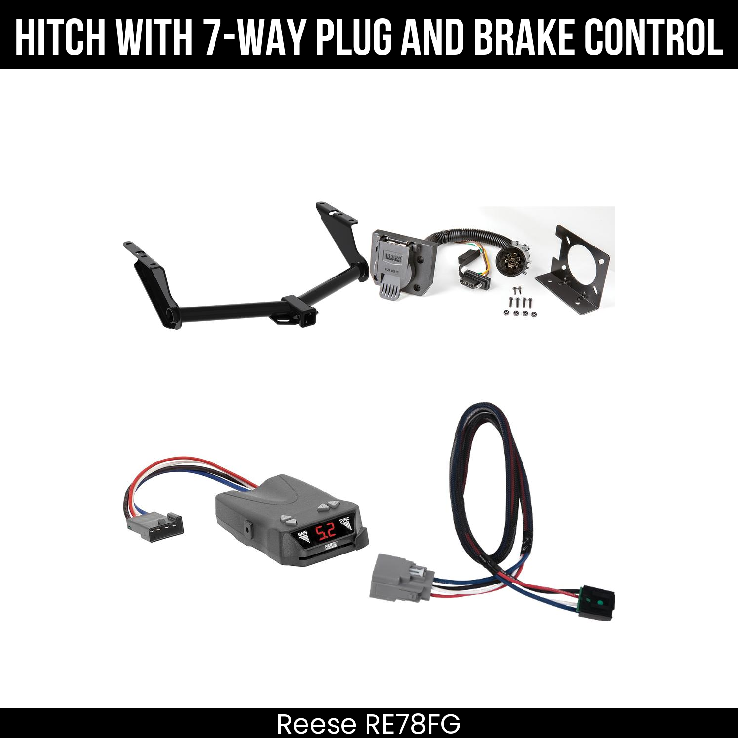 Trailer Hitch , 7-Way , Reese Brakeman IV Brake Control