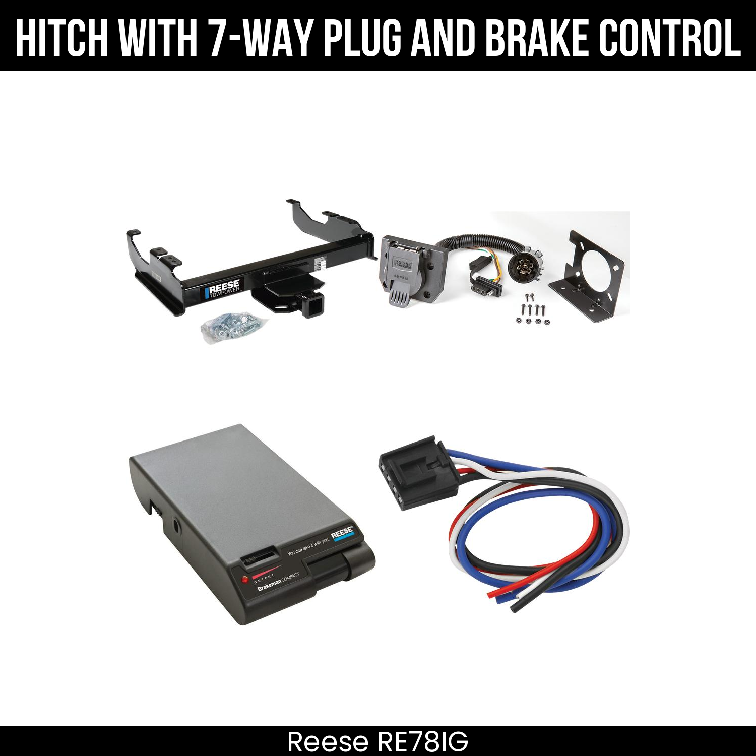 Trailer Hitch , 7-Way , Reese Brakeman Brake Control