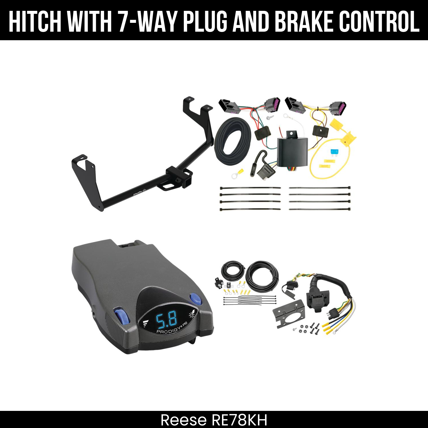 Trailer Hitch , 7-Way , Tekonsha Prodigy P2 Brake Control