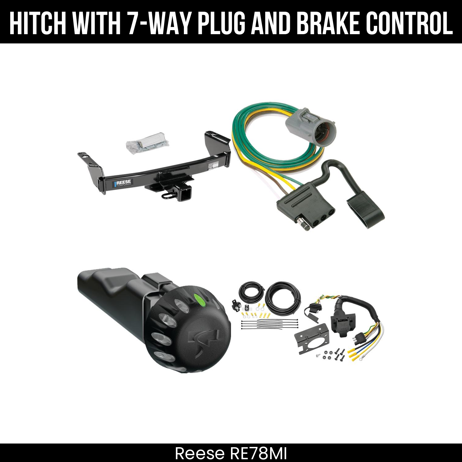 Reese RE78MI Hitch With 7 Way Plug And Brake Control Bundle Featureimg