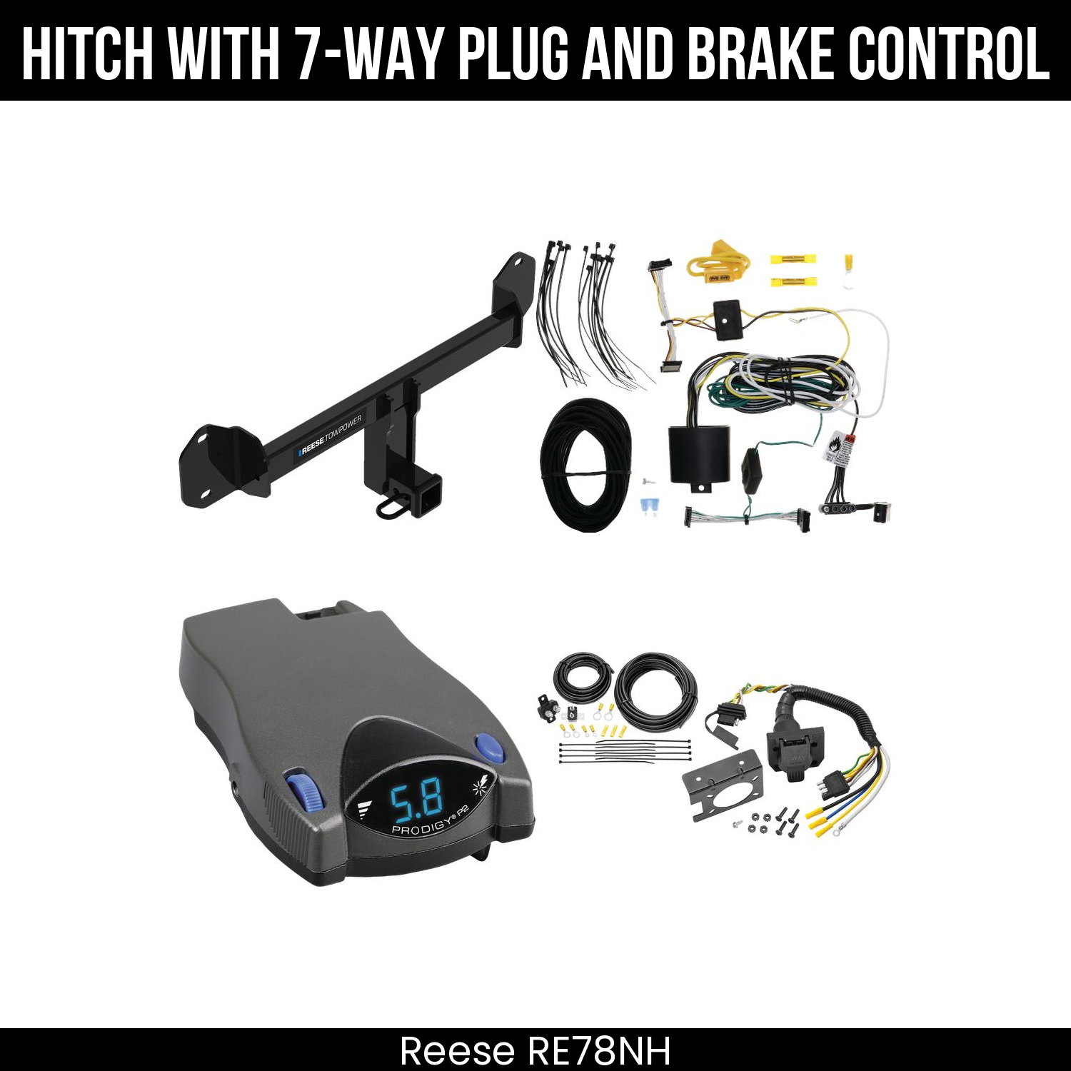 Trailer Hitch , 7-Way , Tekonsha Prodigy P2 Brake Control