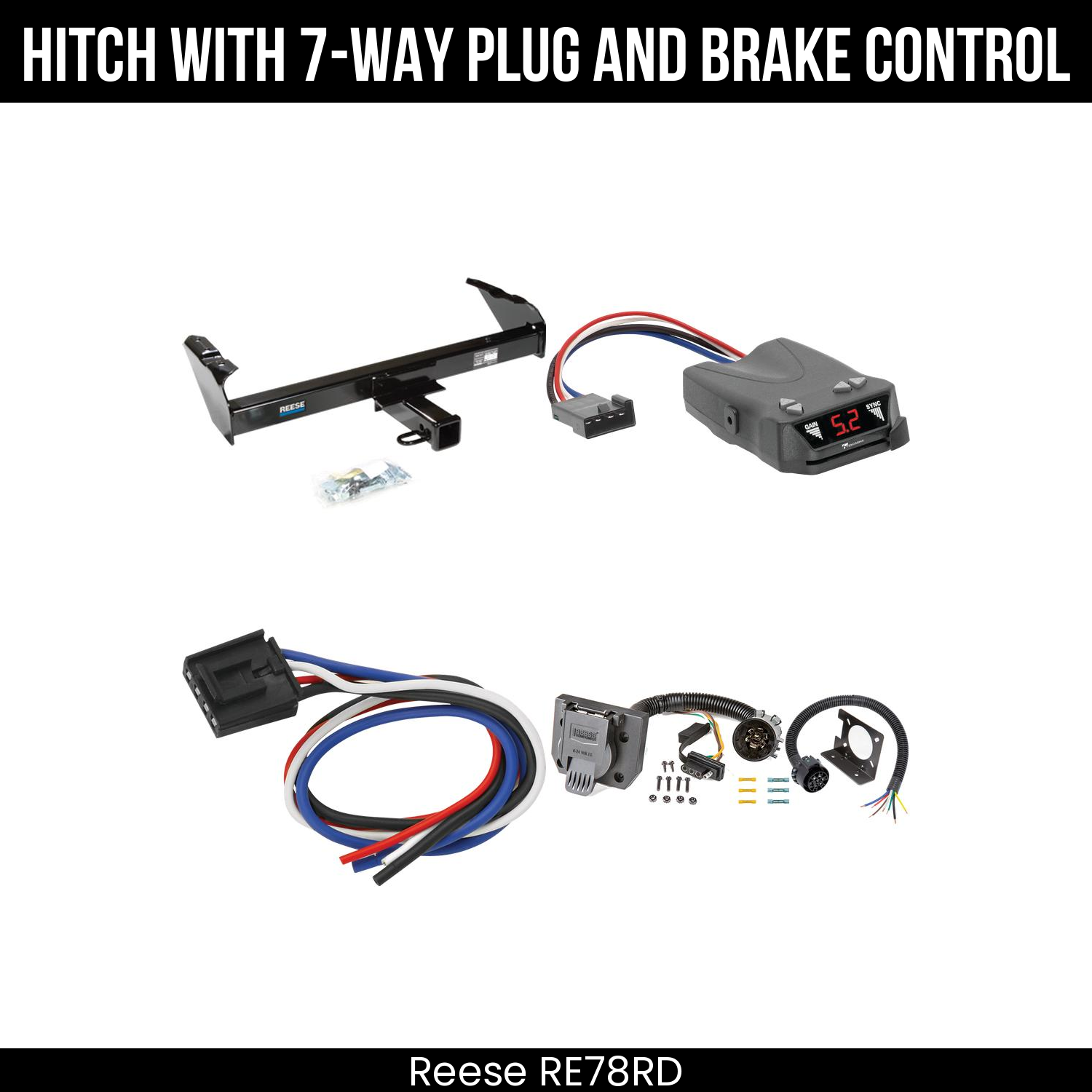 Trailer Hitch , 7-Way , Tekonsha Brakeman IV Brake Control